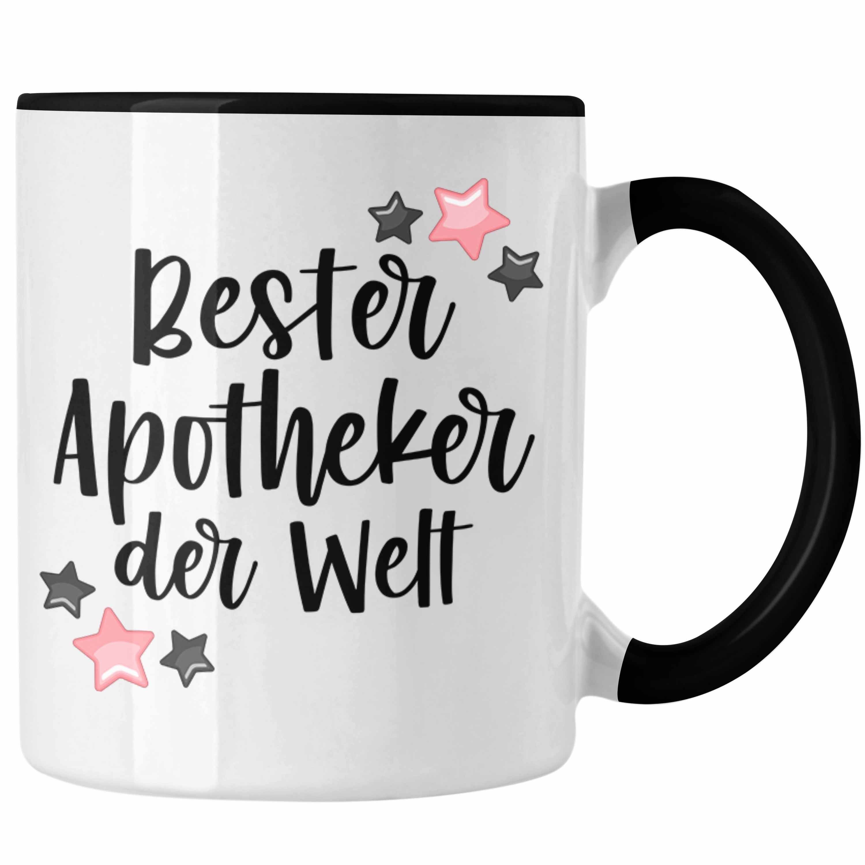 Trendation Tasse Trendation - Apotheker Geschenk Tasse Kaffeetasse Kaffeetasse Bester Apotheker Pharmazeut Arzneikundiger Schwarz