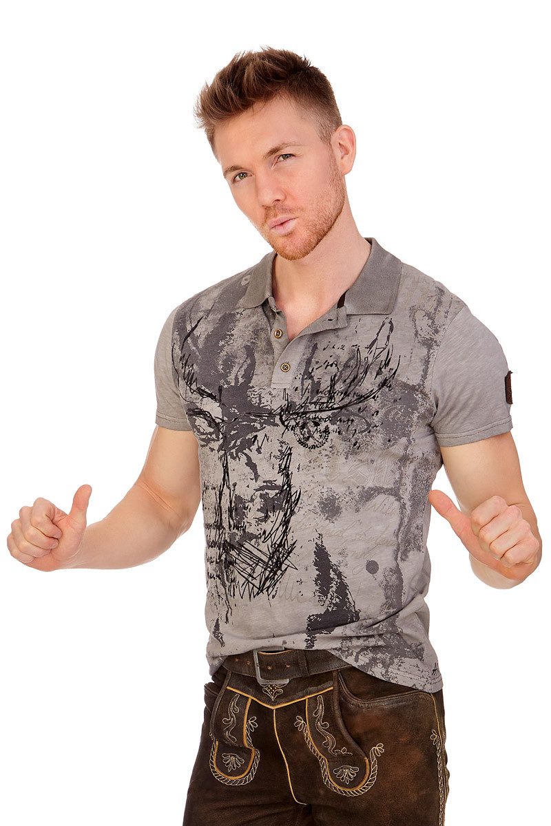 Trachtenshirt Trachtenshirt Herren - CASPER - grau