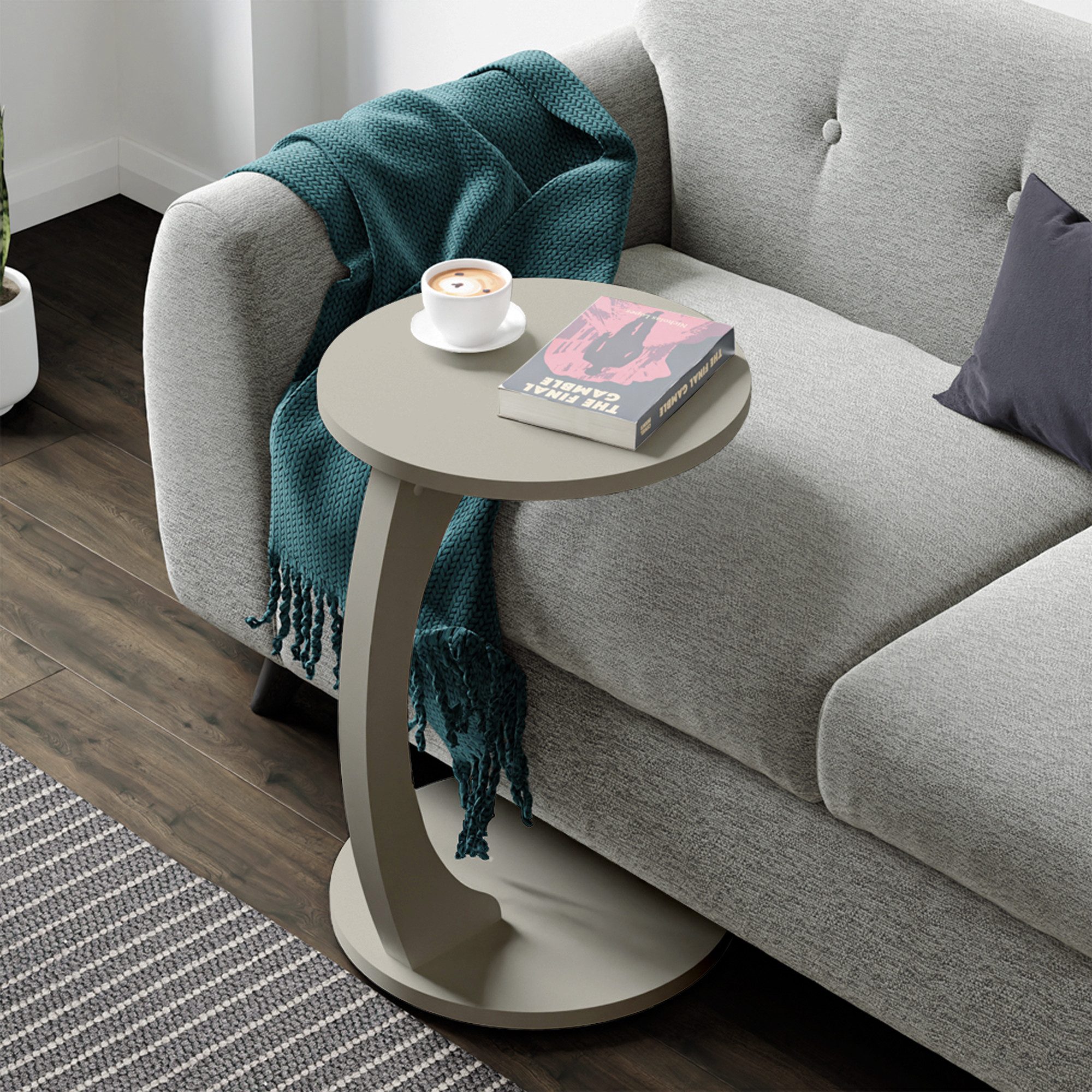 en.casa Beistelltisch, »Holeby« C-Form mit 4 günstig online kaufen