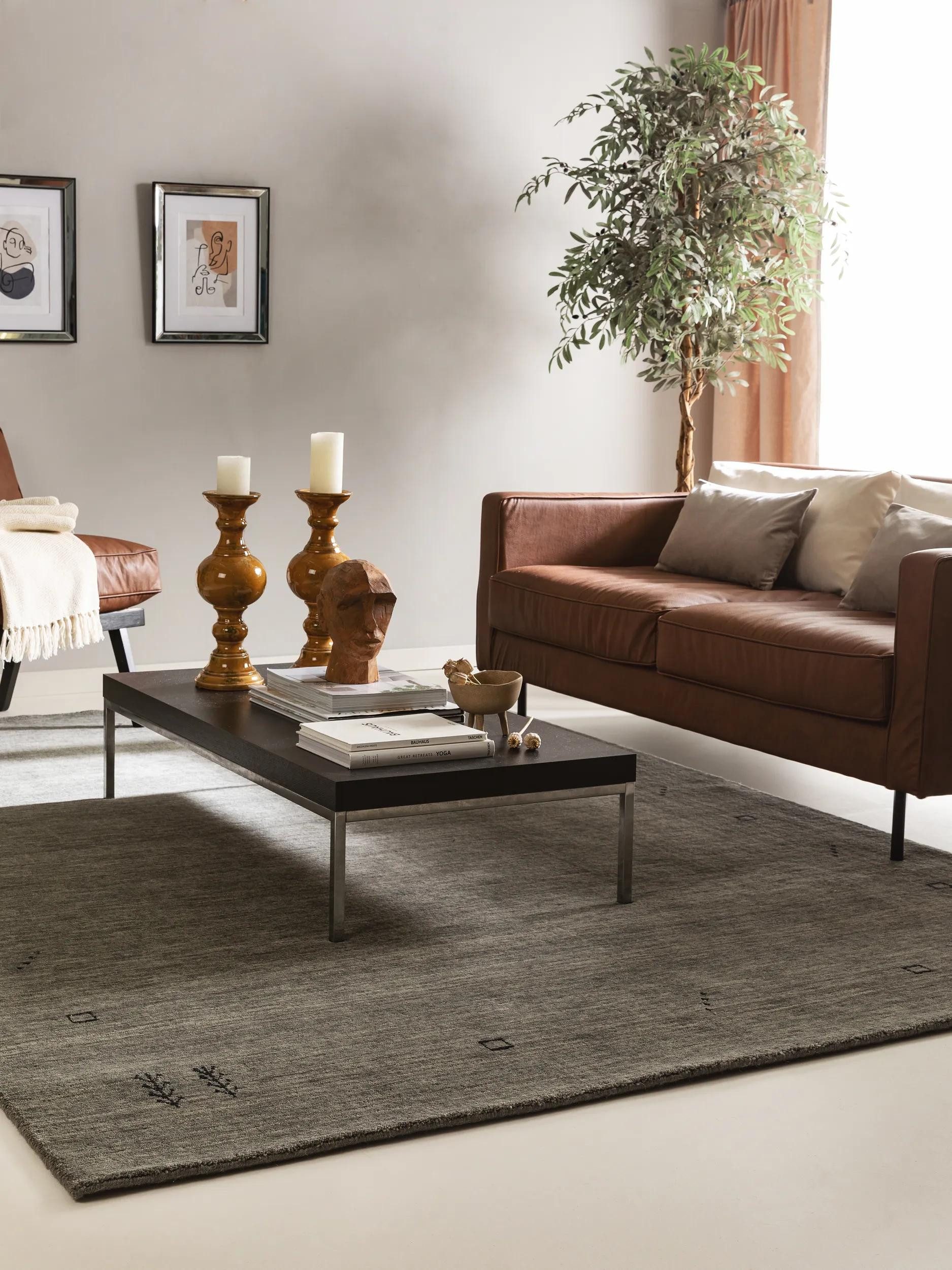 benuta Wollteppich Jamal, rechteckig, Höhe: 6 mm, Wolle, Teppich Wohnzimmer, Schlafzimmer, Esszimmer, Flur, Hygge