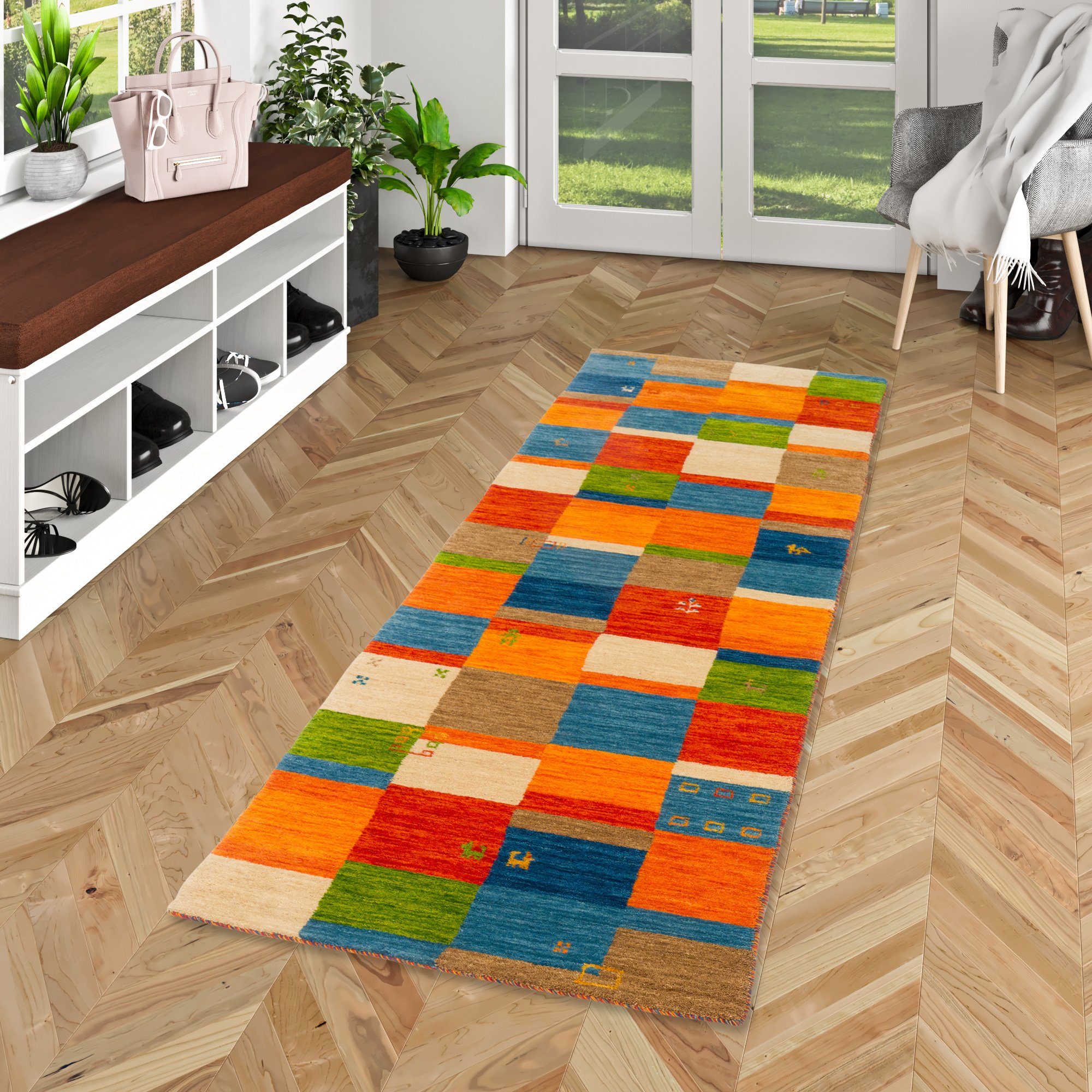 Pergamon Läufer Natur Wolle Teppich Gabbeh günstig online kaufen