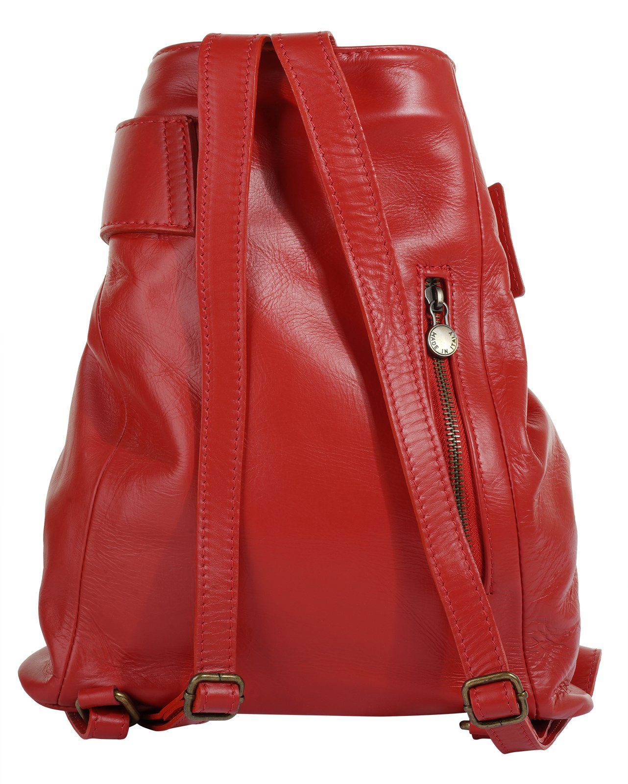 Piké Cityrucksack, echt Leder, Made in Italy