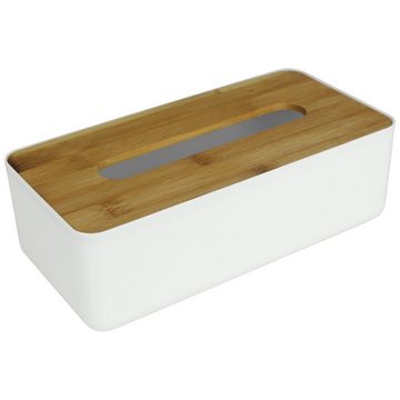 Koopman Papiertuchbox Taschentuchbox Bambus Papiertuchspender Kosmetiktuchbox Tücherbox, Taschentuch Papiertuch Box Spender Behälter Schminktuch Aufbewahrung