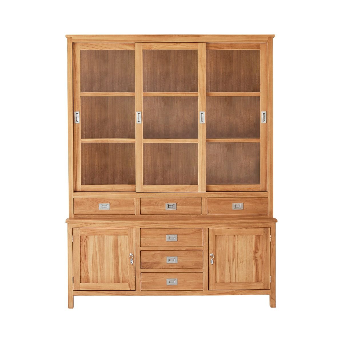 Tikamoon Buffet Geschirrschrank aus massivem Teakholz Coffee Tek 160 cm