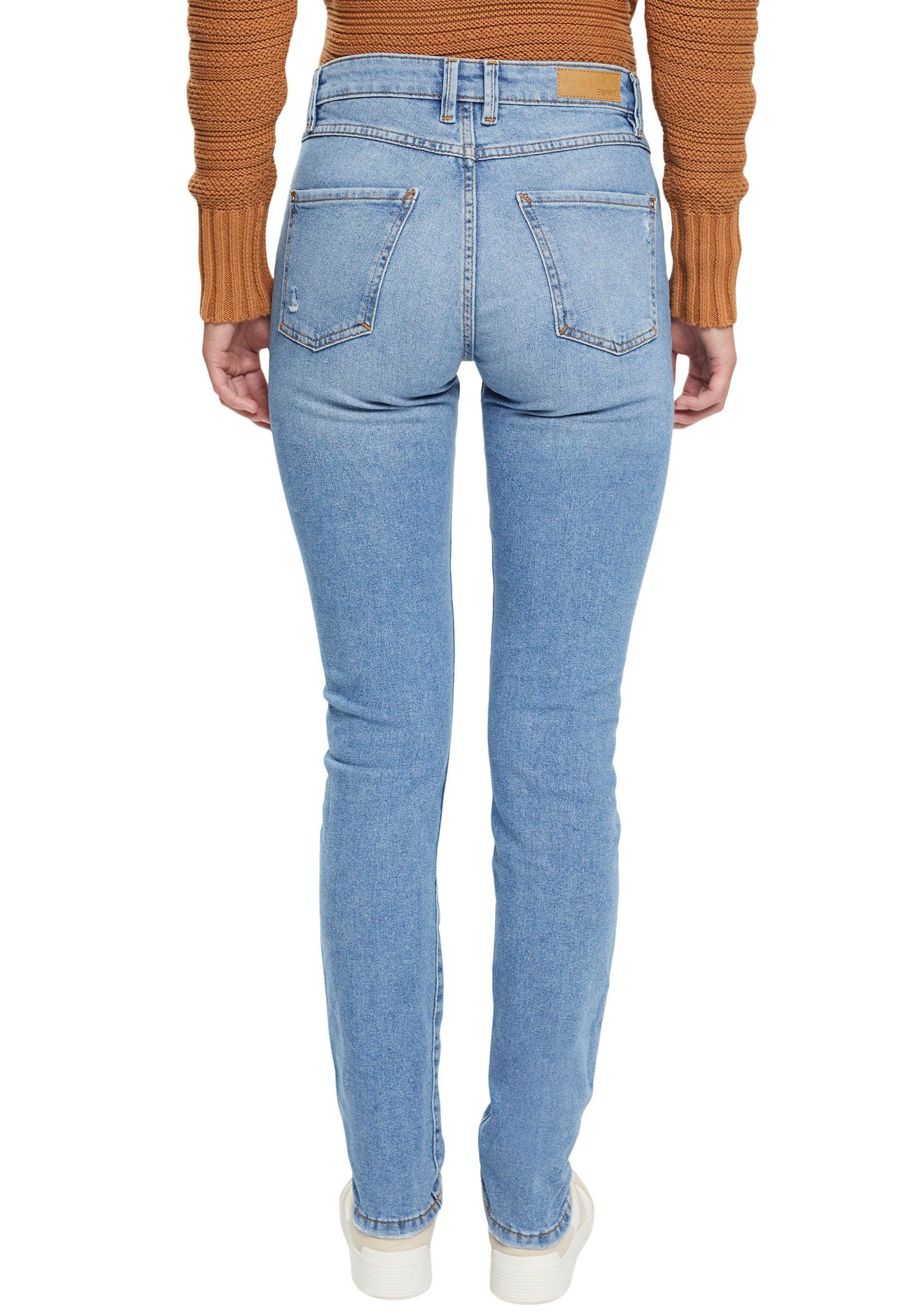 blue Destroyed-Effekten Esprit mit Slim-fit-Jeans washed light