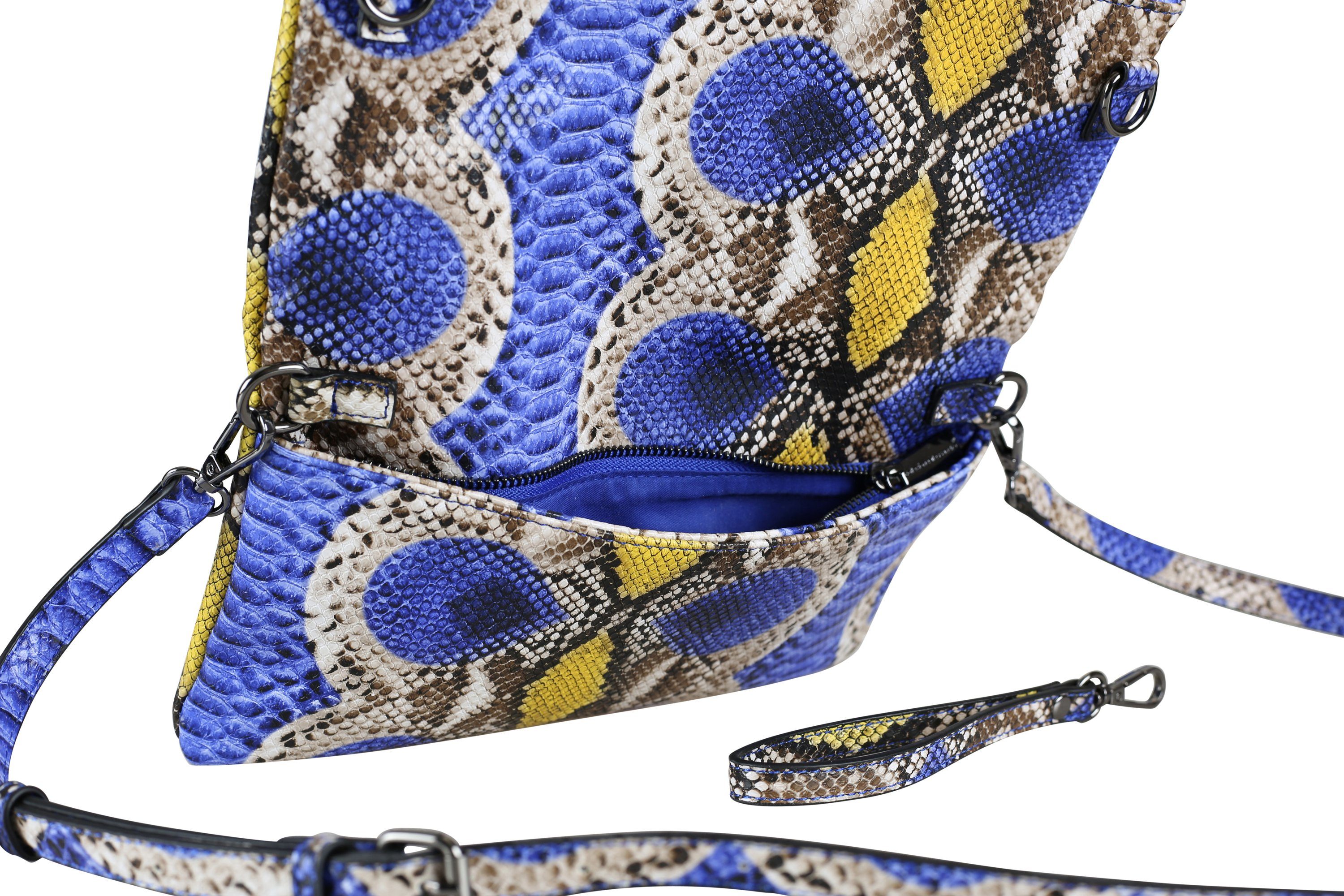 COLLEZIONE ALESSANDRO Clutch Holi Snake, can be worn as a clutch, crossbody bag and shoulder bag