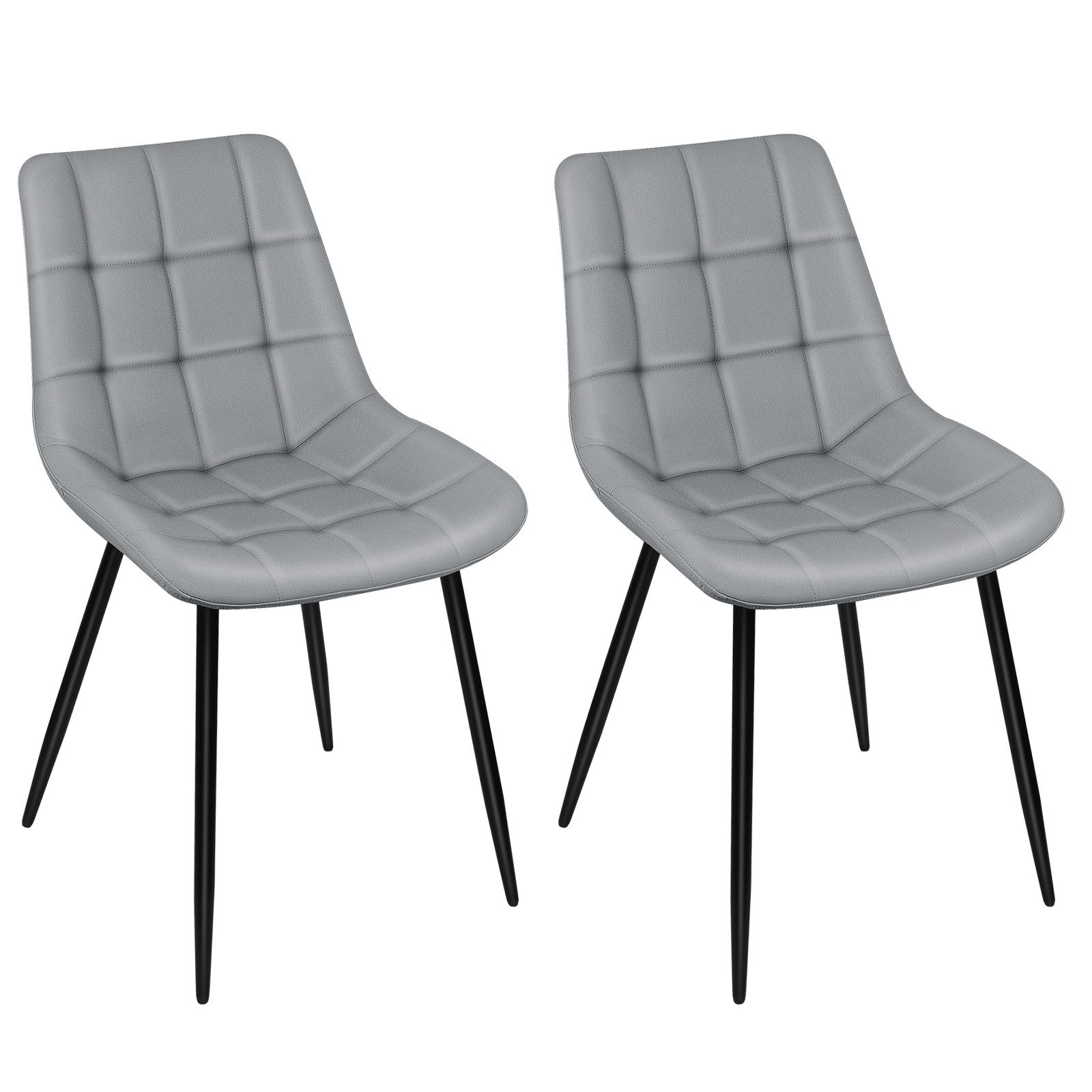 JEOBEST Esszimmerstuhl 2er Set Polsterstuhl Stuhl Wohnzimmerstuhl, Metallbeine