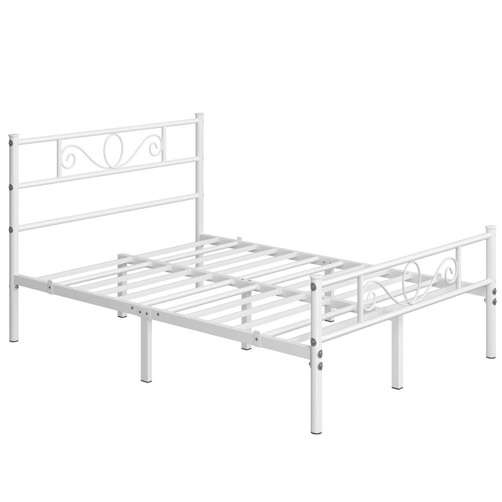 Yaheetech Bettgestell Metallbett mit Kopfteil, Einzelbett/Doppelbett günstig online kaufen