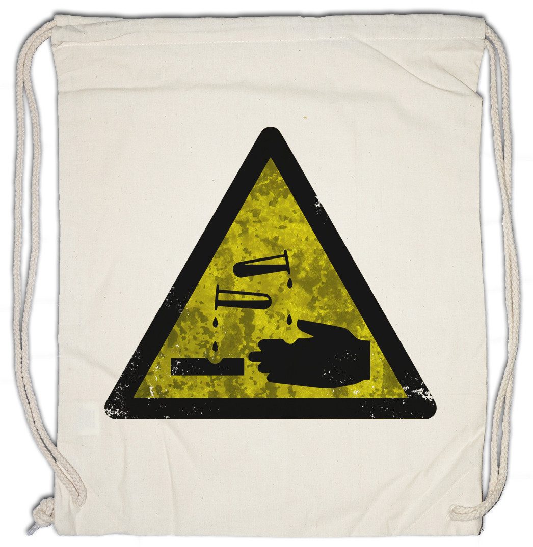 Turnbeutel Caution Acid Vintage Logo Sign Turnbeutel Säure Ätzend Schild