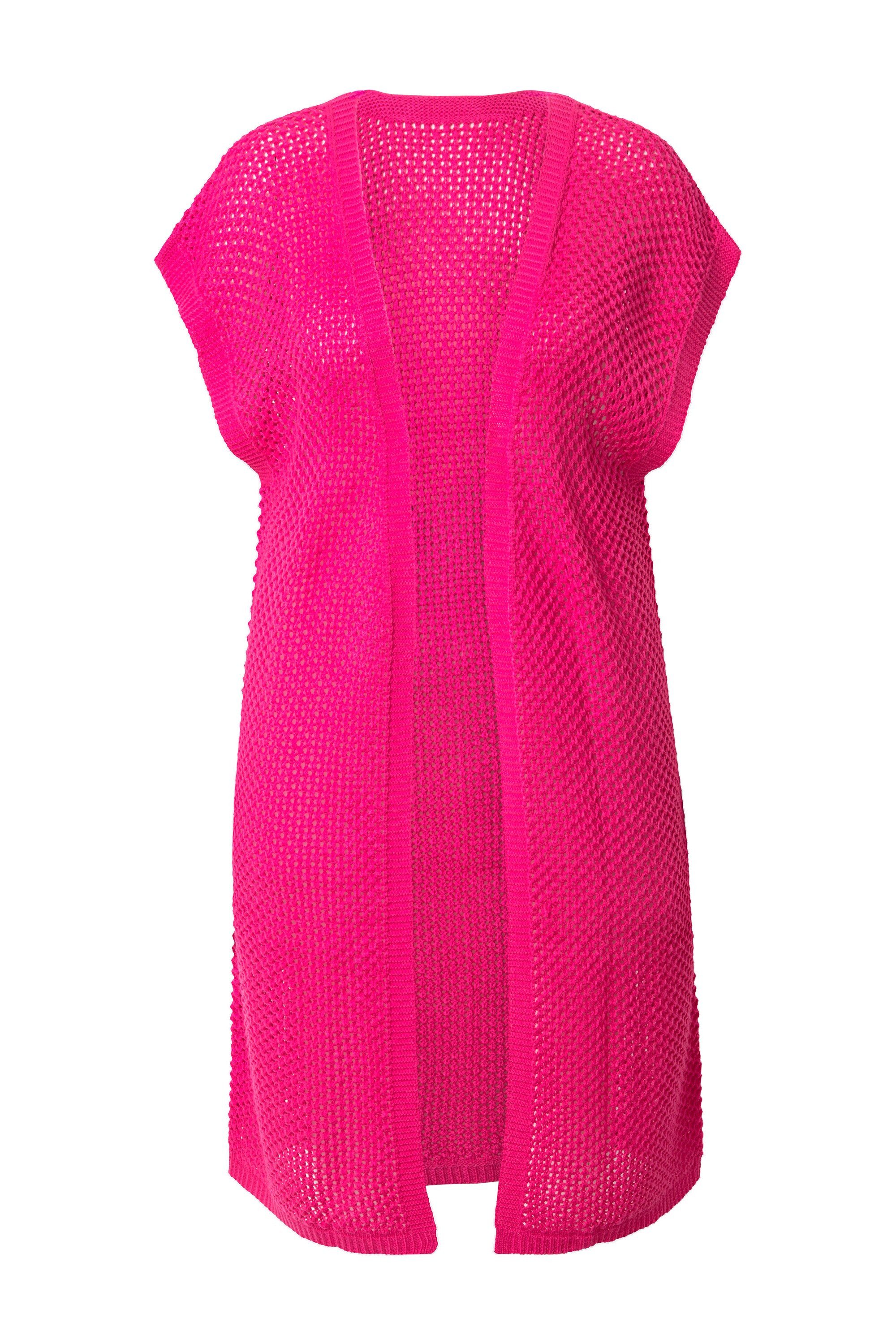 MIAMODA Langjacke Strickweste offene Form Strukturstrick günstig online kaufen