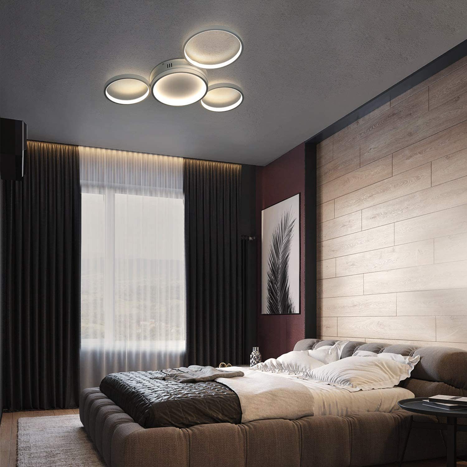 ZMH LED Deckenleuchte 3//4 Flammig Ring Fernbedienung Schlafzimmer, dimmbar günstig online kaufen