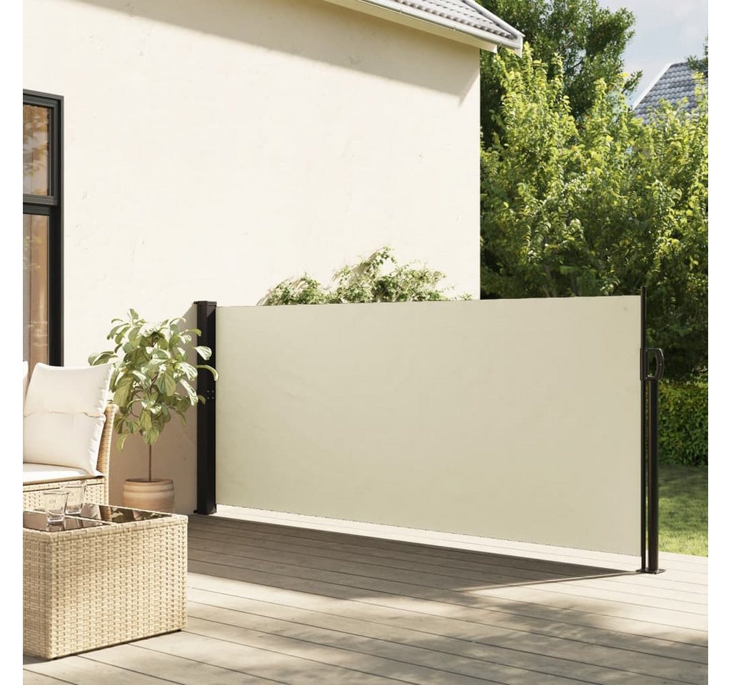 Thumbnail - vidaXL Seitenmarkise Sichtschutz Windschutz Ausziehbar Creme 100x500 cm