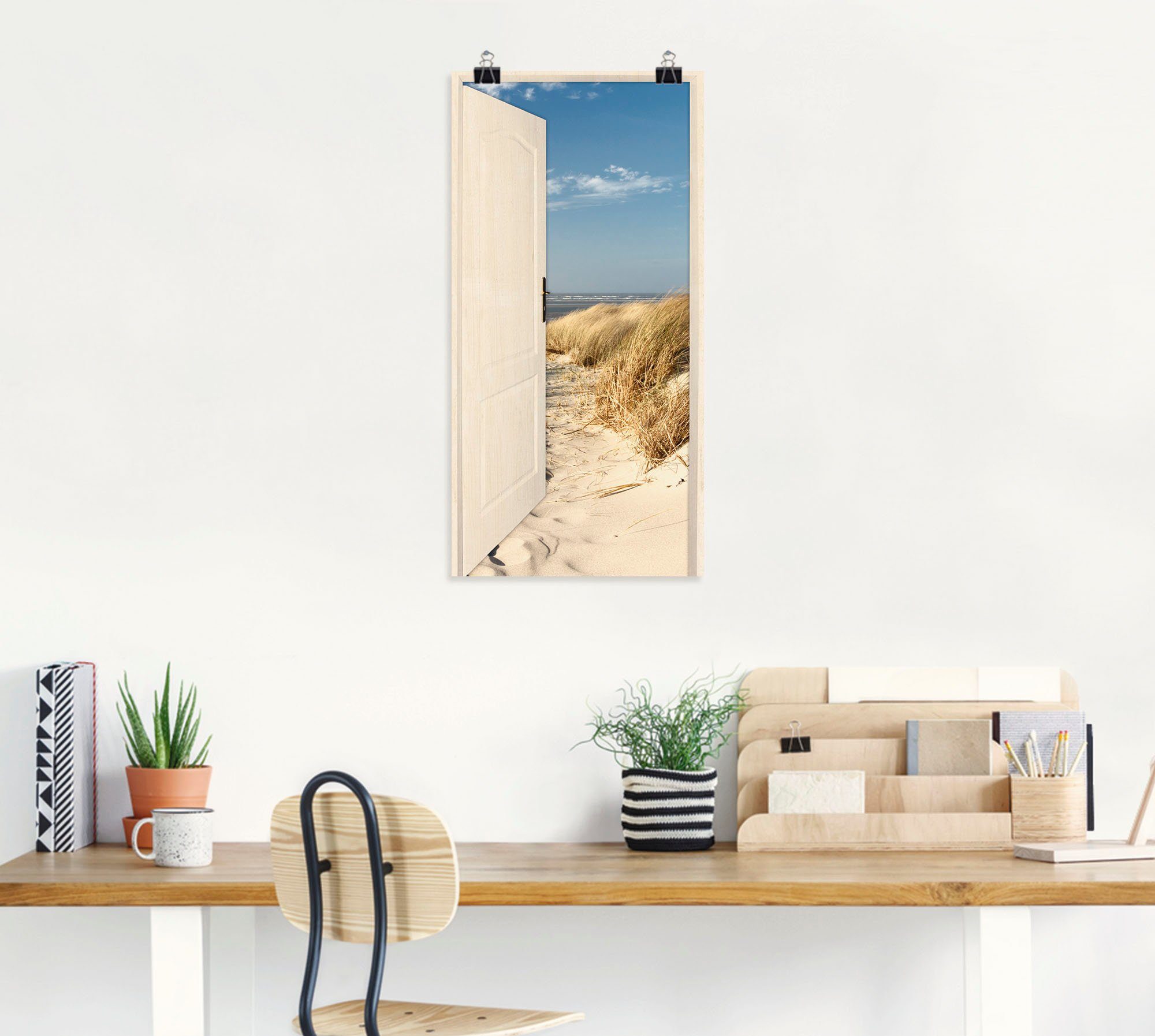 Strand versch. St), Wandaufkleber Wandbild Leinwandbild, Alubild, in Artland Größen Langeoog, (1 als auf Nordseestrand oder Poster