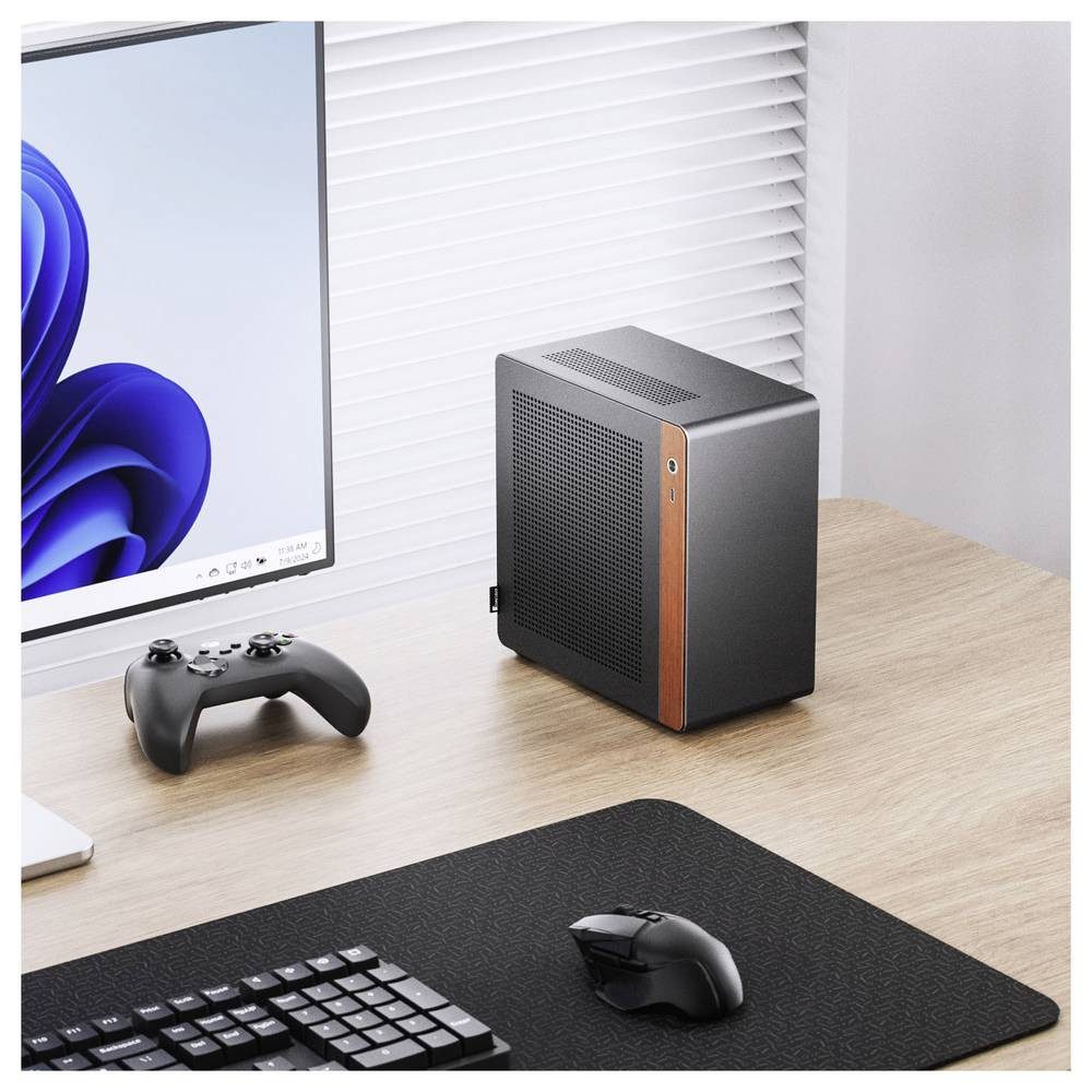 Jonsbo PC-Gehäuse Mini-Tower Gehäuse, Gaming-Gehäuse, PC-Gehäuse Schwarz NV10 BLACK