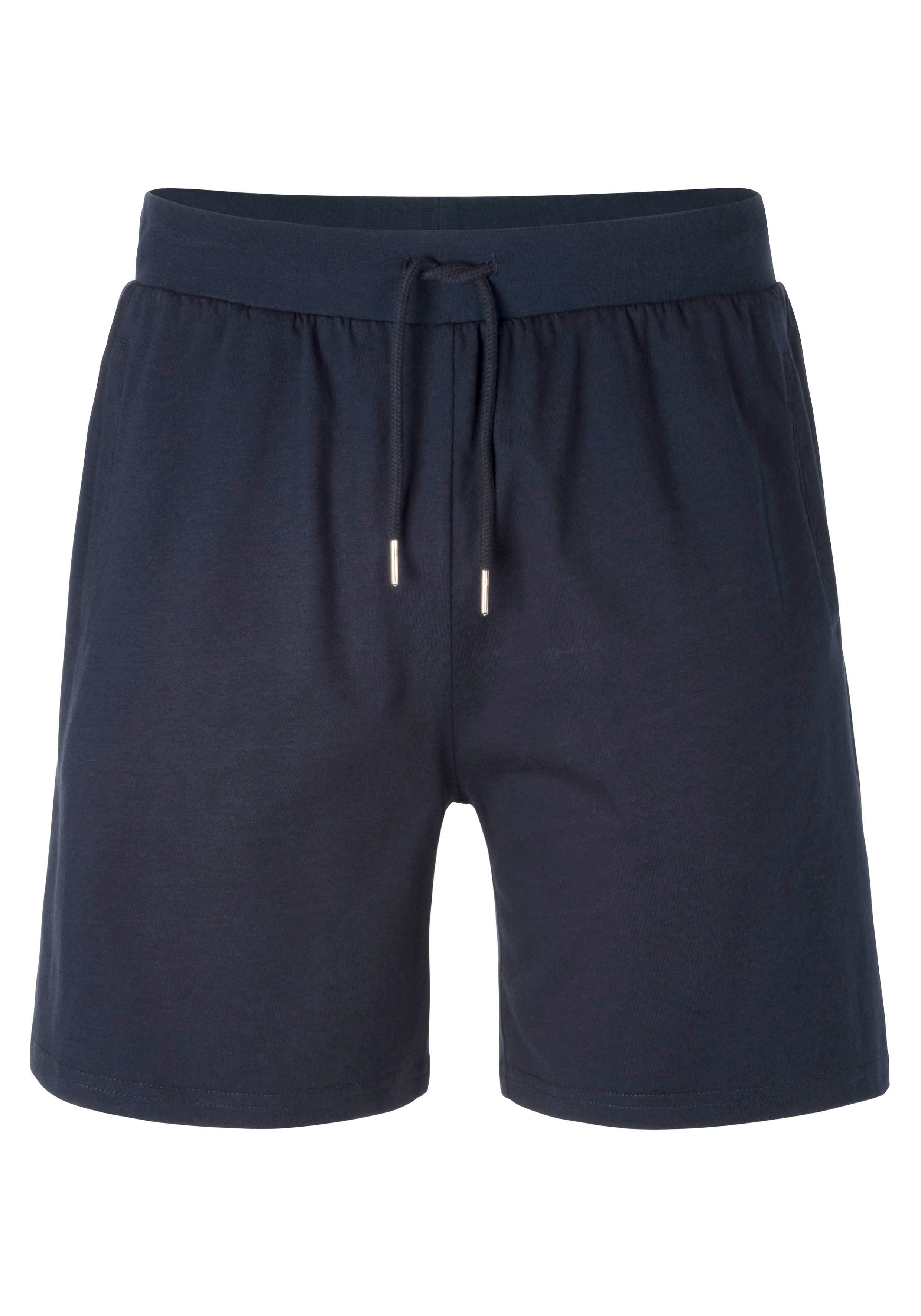 AUTHENTIC LE JOGGER Schlafshorts kurze Relaxshort, mit Kordel, Jogginghose, aus reiner Baumwolle