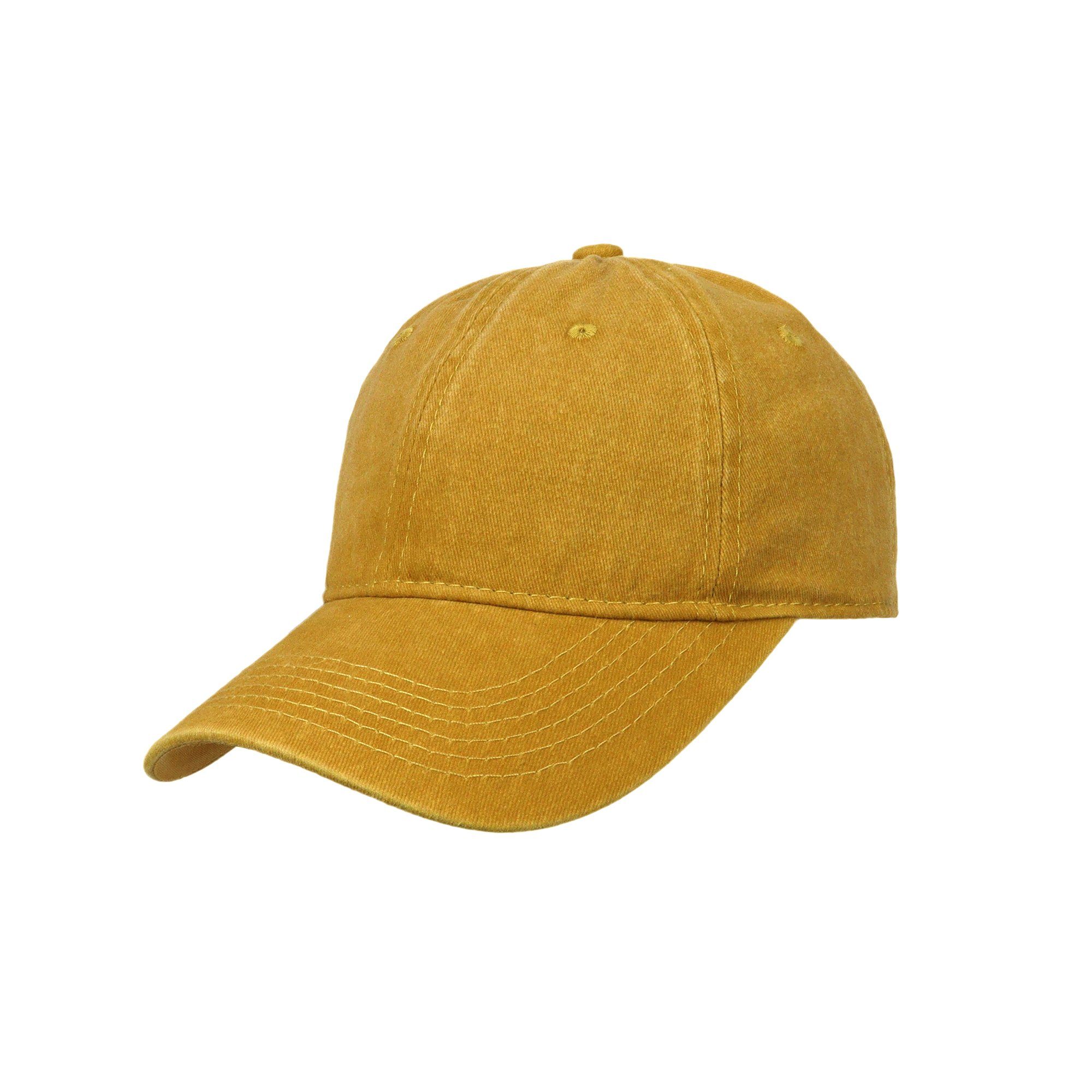 ZEBRO Baseball Cap Base Cap mit Belüftungslöcher gelb