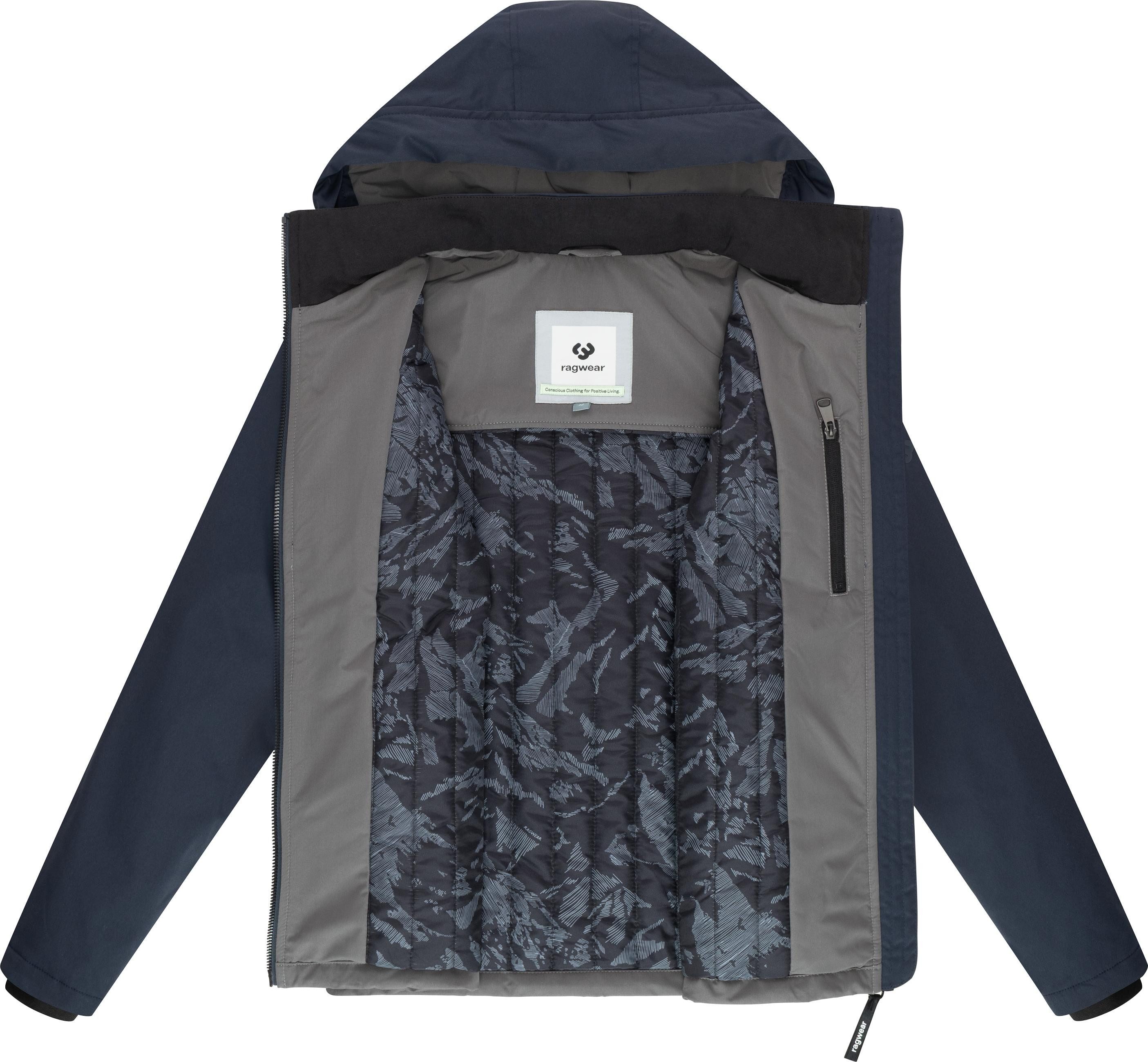 Ragwear Funktionsjacke Roaan Wasserdichte leichte Winterjacke mit Kapuze