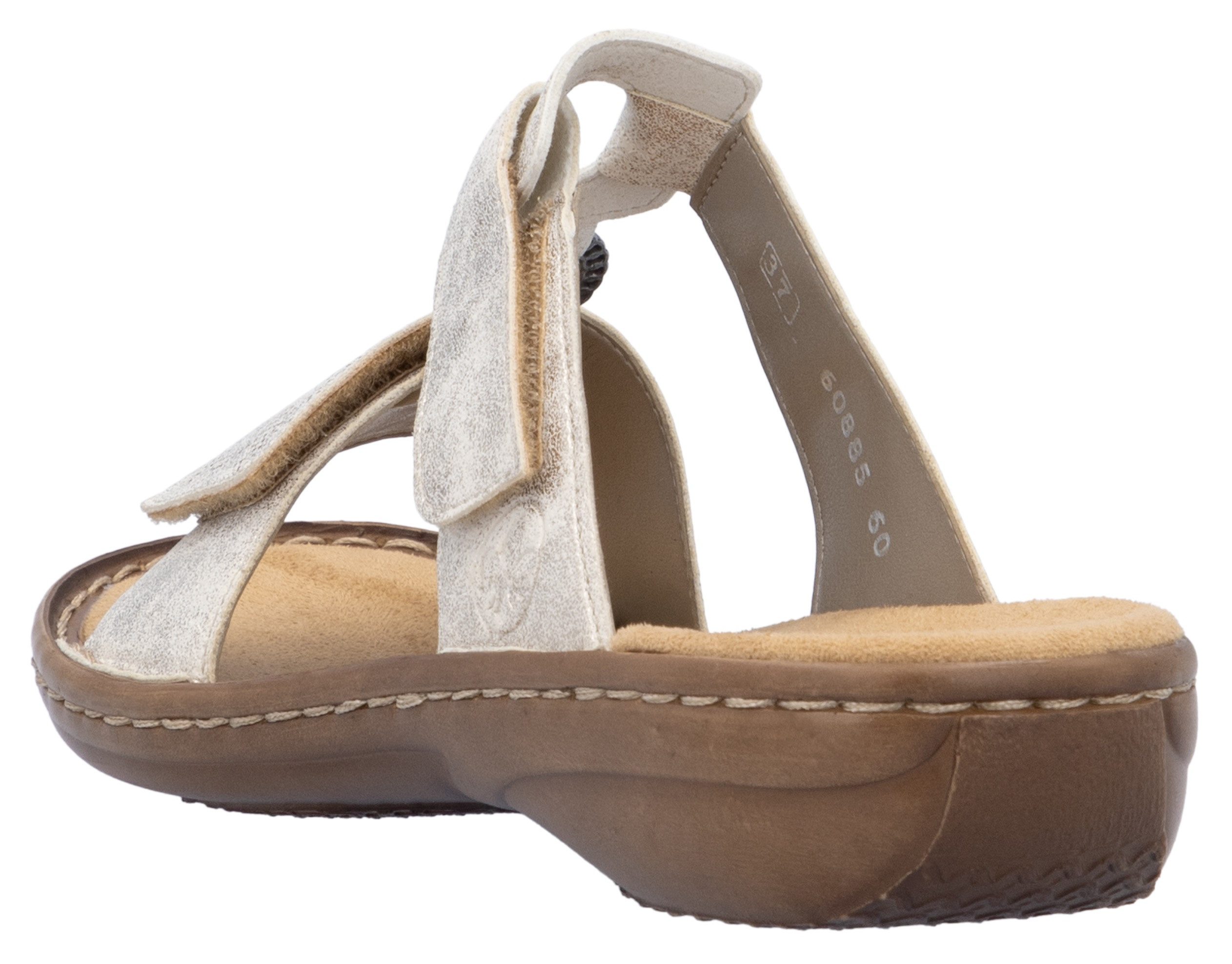 Rieker Pantolette, Sommerschuh, Strandschuh, Klettschuh mit Perforation günstig online kaufen