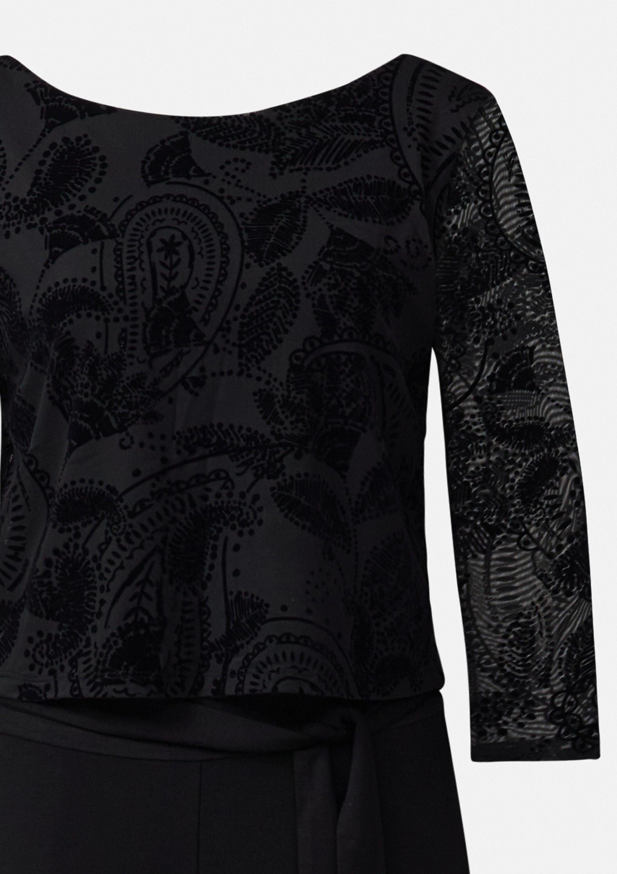 comma Jumpsuit Overall Jersey-Jumpsuit im Fabric Mix