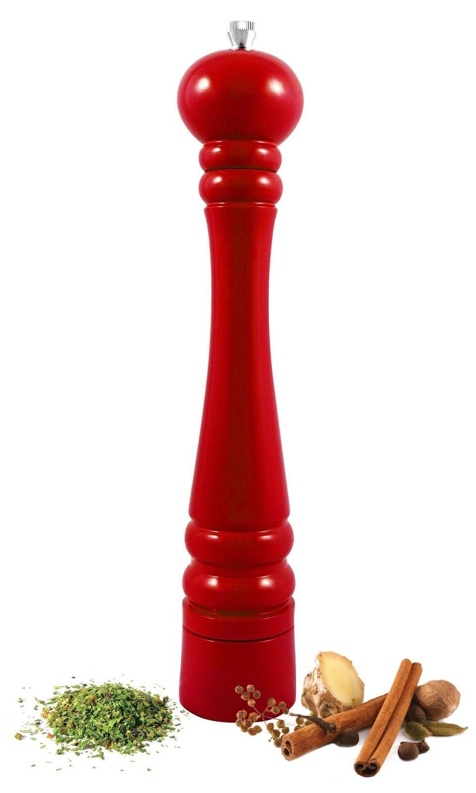 Sendez Salz-/Pfeffermühle Pfeffermühle 32cm Hochglanz Salzmühle Gewürzmühle Rot