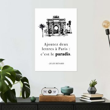 Posterlounge Wandfolie Editors Choice, Es ist das Paradies (französisch), Grafikdesign