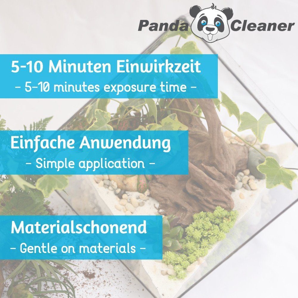 PandaCleaner Terrarium Reiniger x 15cm) 1 Reiniger x x Terrarienreiniger + 1 [2-St. (15cm 100ml) 100ml Mikrofasertuch Terrarium-Pflege-/Pflegemittel (Set, 