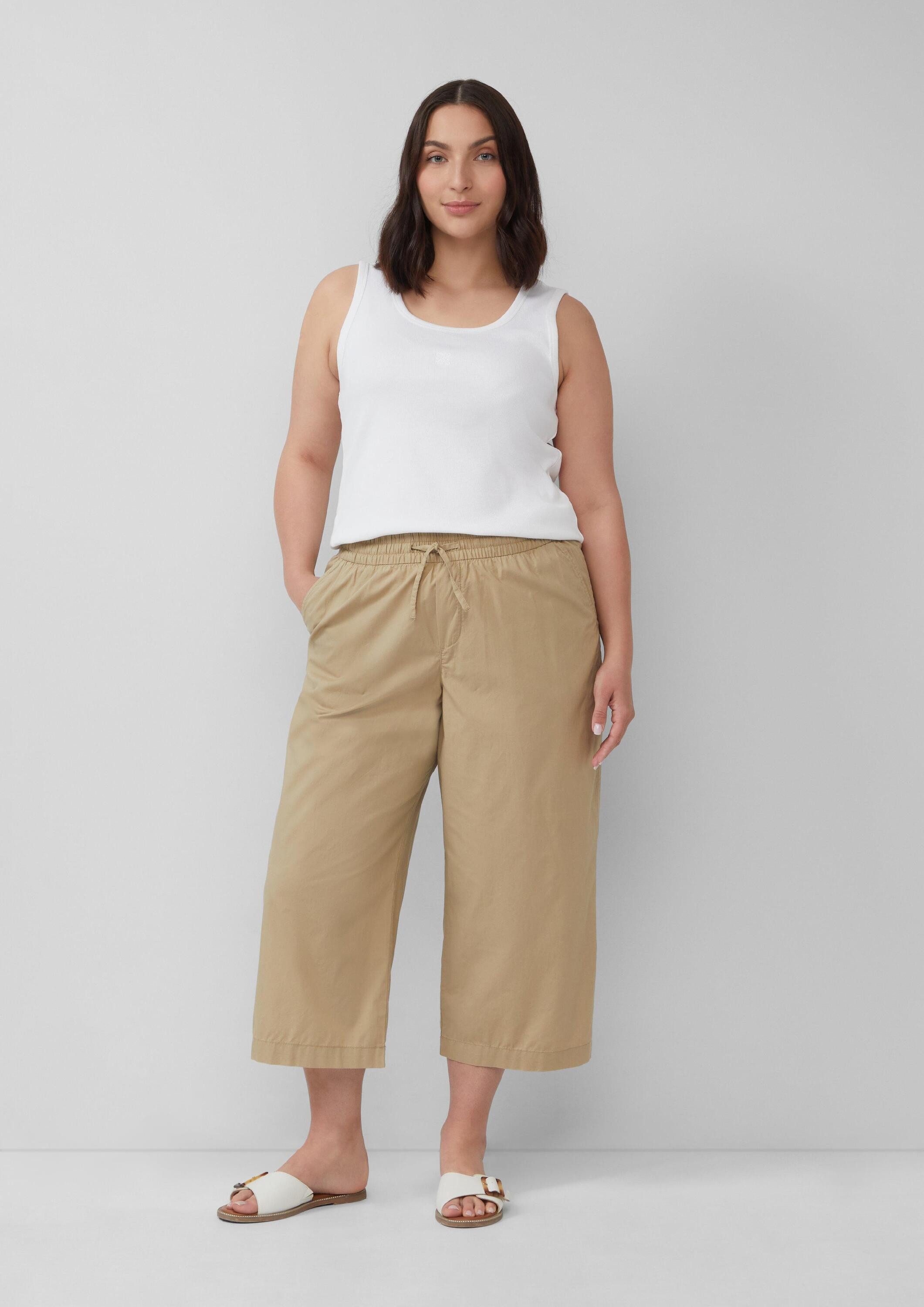 s.Oliver Culotte Hose Leichte Culotte aus Baumwollmix im Relaxed Fit