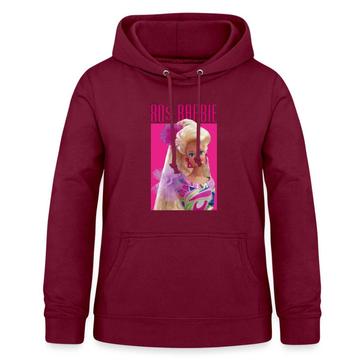 Spreadshirt Hoodie Barbie Porträt Charakter 80er Barbie 80er Jahre Damen Hoodie (1-tlg)