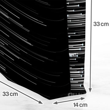 VOID Henkeltasche (1-tlg), Streifen Linien Schwarz Weiß Muster linie abstrakt dunkel technologie
