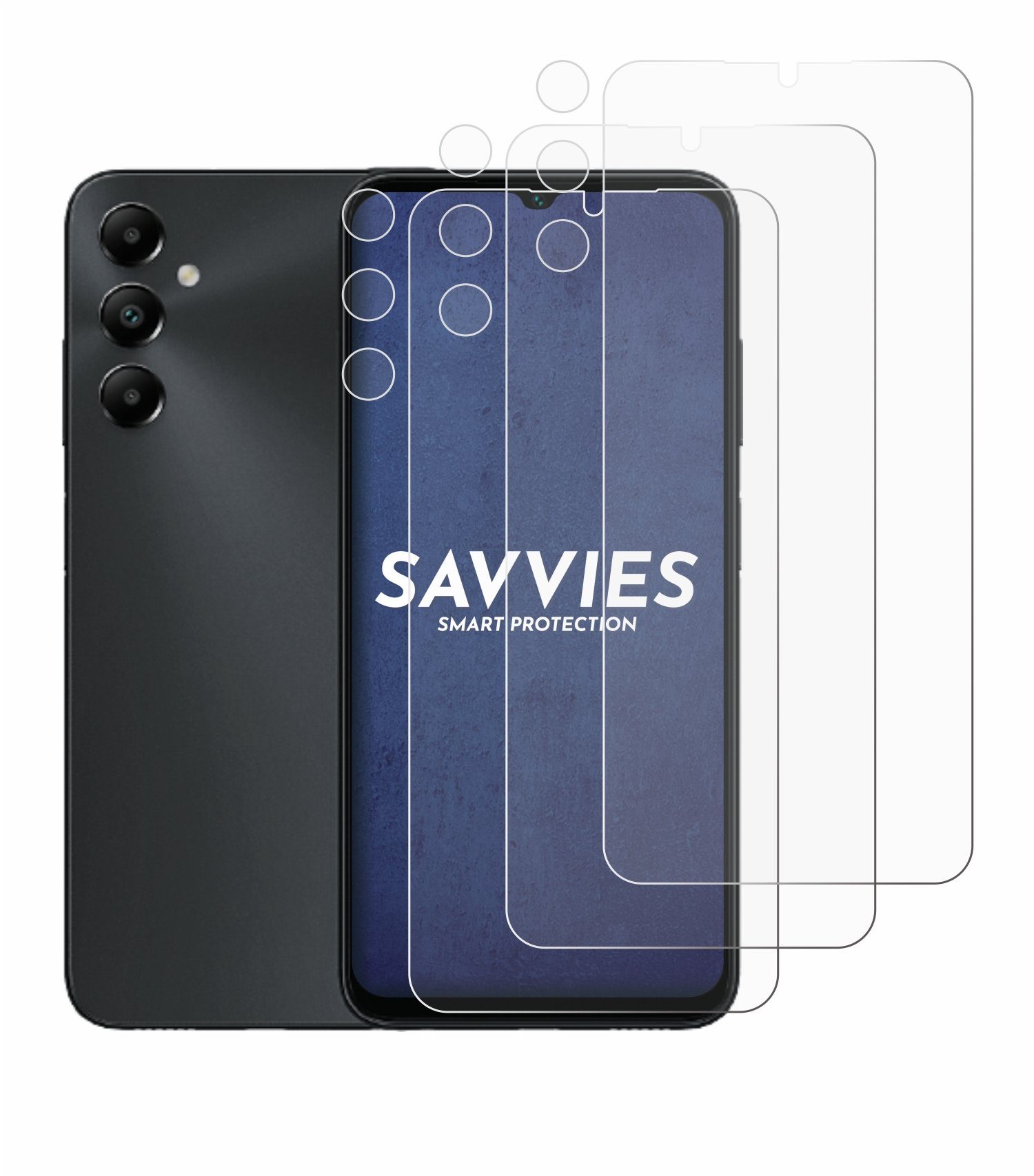 Savvies Displayschutzfolie Schutzfolie für Samsung Galaxy A05s (Display+Kamera), 6 Stück, Displayschutz Schutz Folie Klar Transparent
