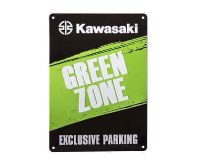 Kawasaki Metallschild Kawasaki Parkplatzschild, Original Kawasaki