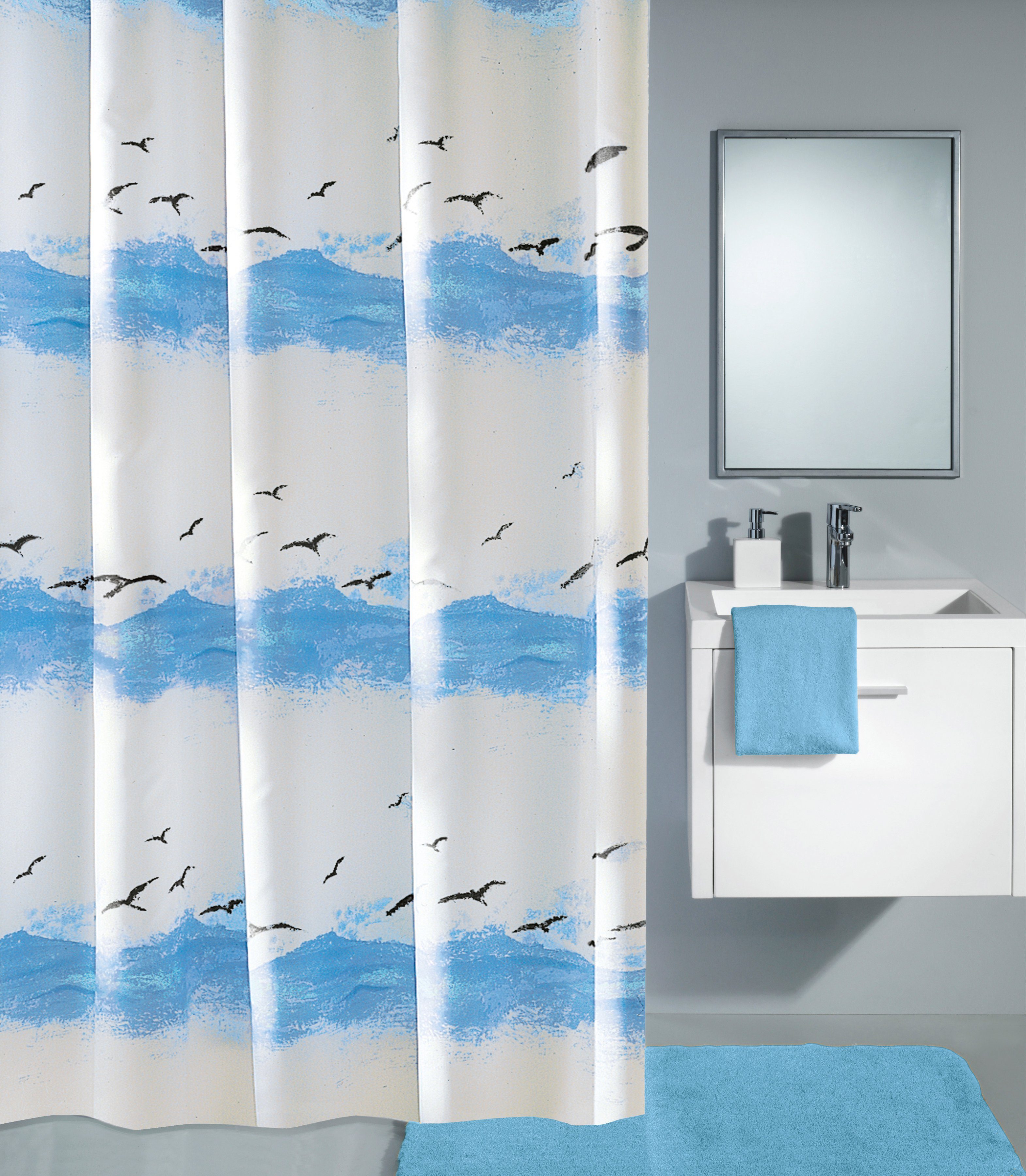 Kleine Wolke Duschvorhang Seaside Breite 180 günstig online kaufen