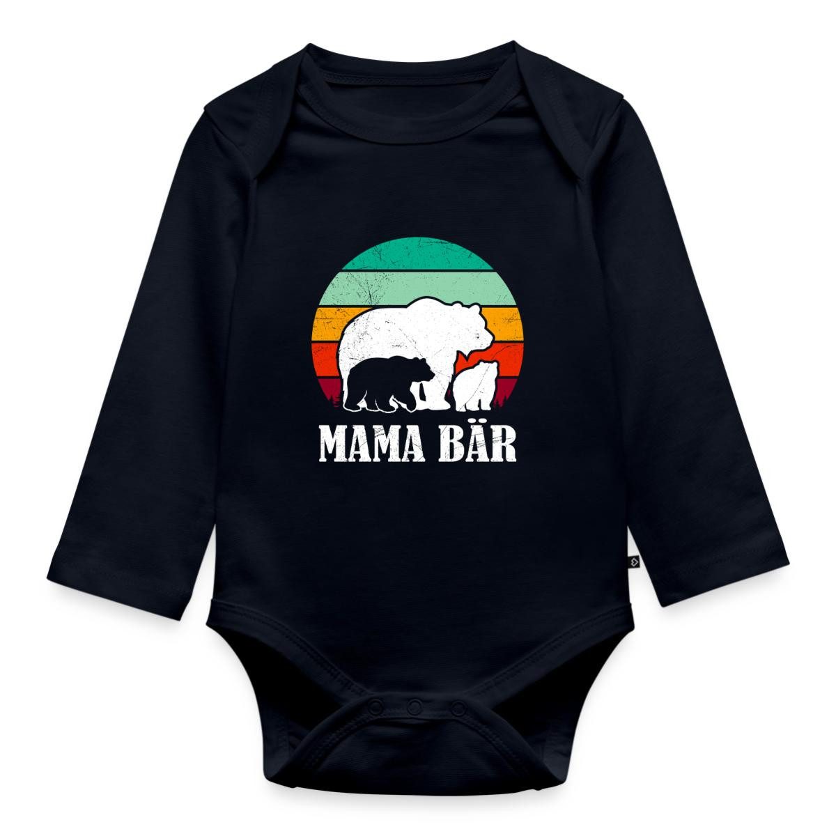 Langarmbody Mama Bär, Bärenfamilie Mutter Tages Baby Body Langarm