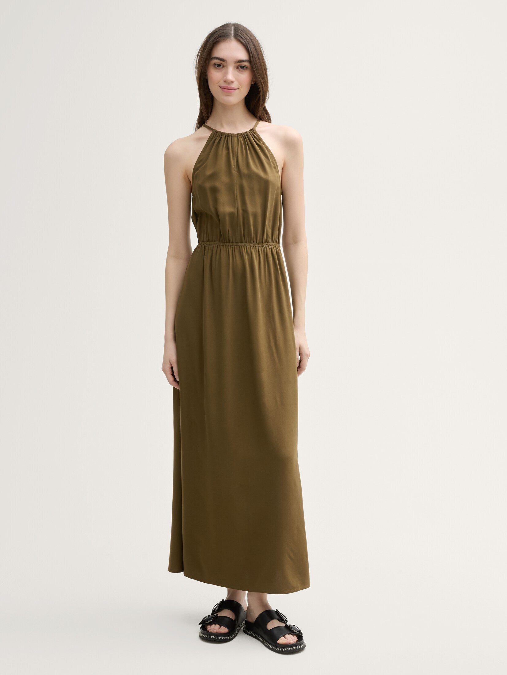 TOM TAILOR Denim Sommerkleid Neckholder Maxi-Kleid günstig online kaufen