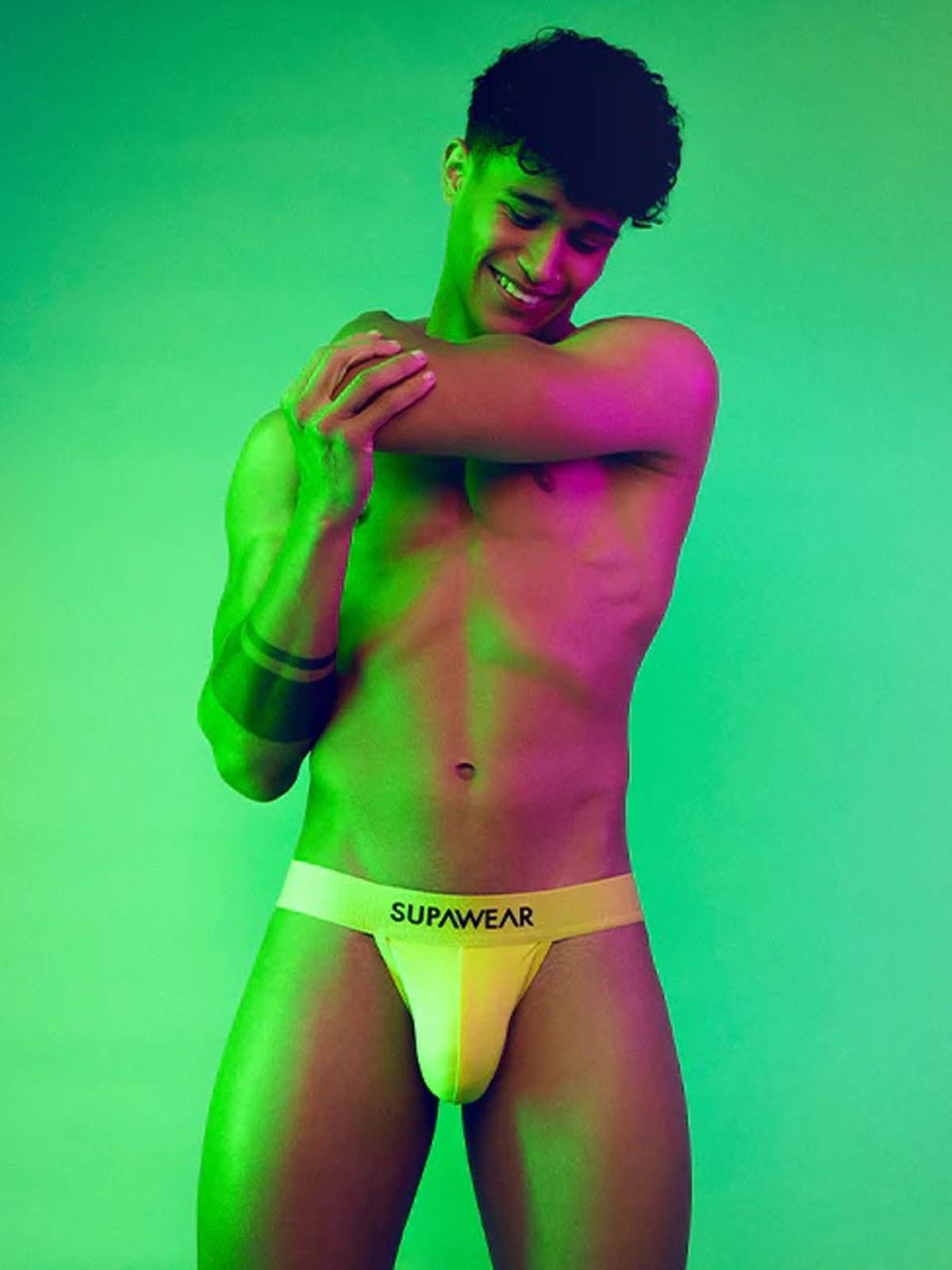 String Supawear Neon Thong Underwear Cyber Lime