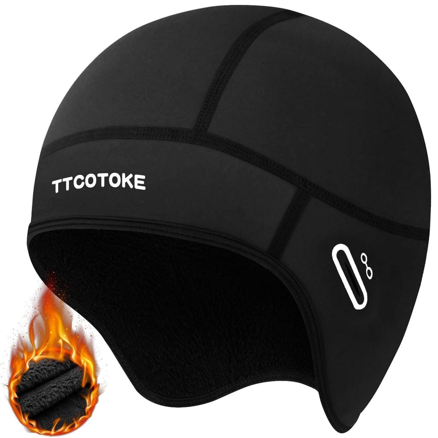 LuxusKollektion Unterhelmmütze Fahrrad Mütze Winter Kind Unisex Schwarz (1-St)