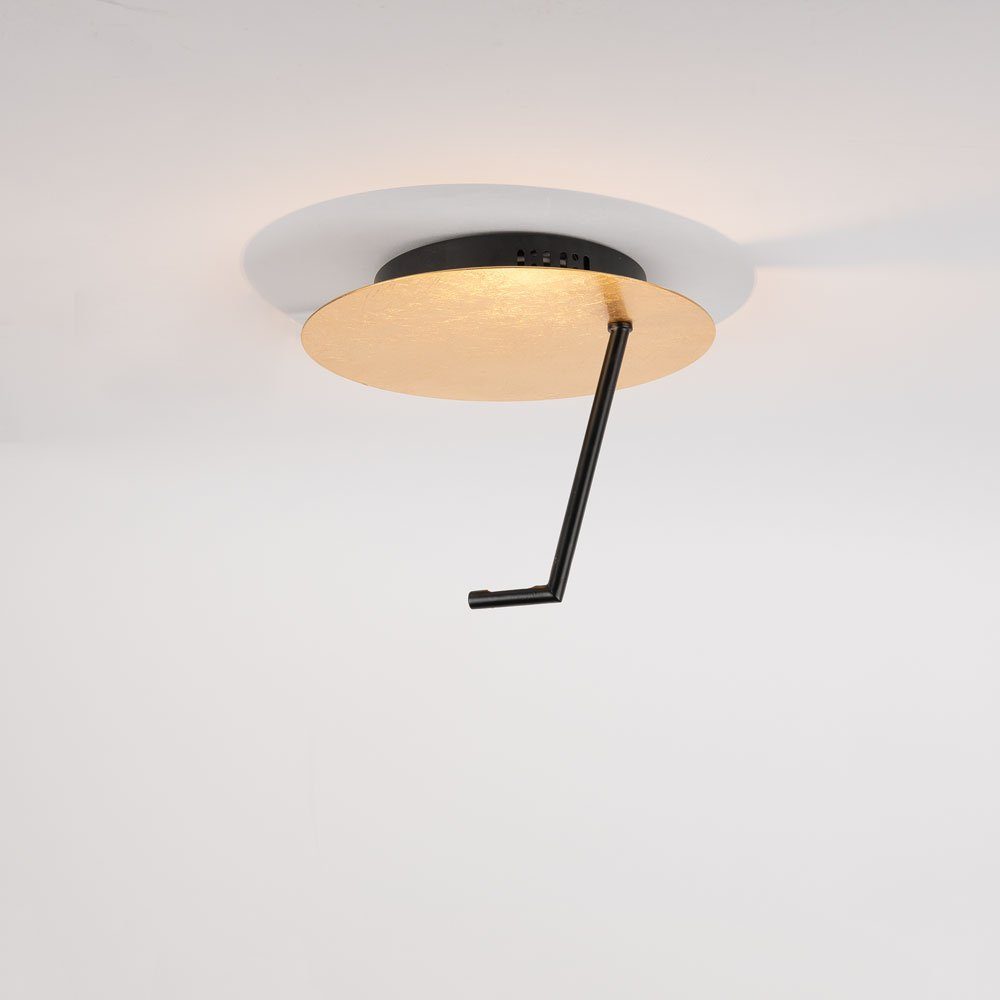 Blattgold, s.luce Warmweiß Deckenleuchte Wandlampe Hook LED Deckenlampe