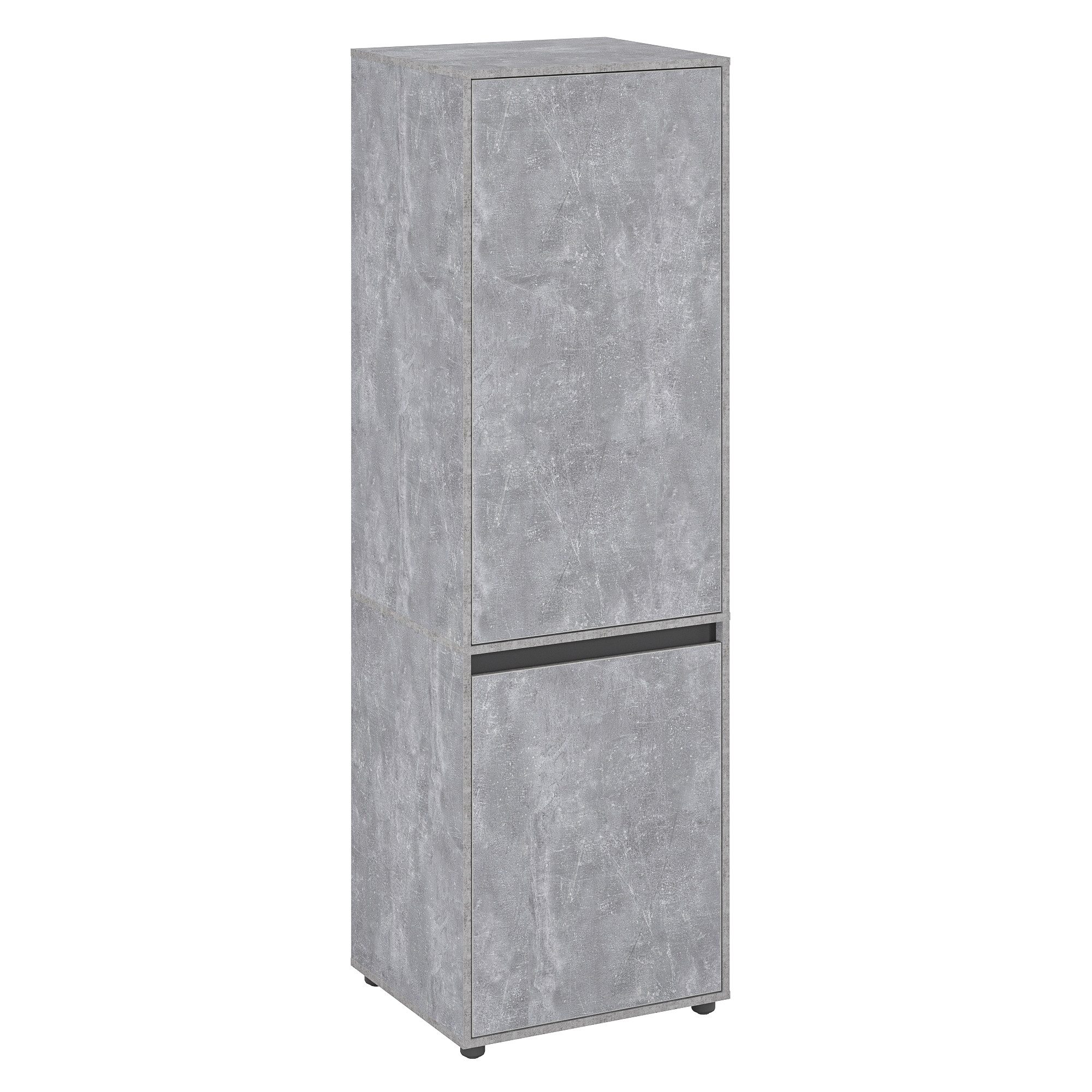 KOMTO Garderobenschrank CUBE 60-90 cm Mit Fächern Schubladen Kleiderschrank Schrank Mehrzweckschrank mit Türig & Schubladen Garderobenschrank Flur 192 cm