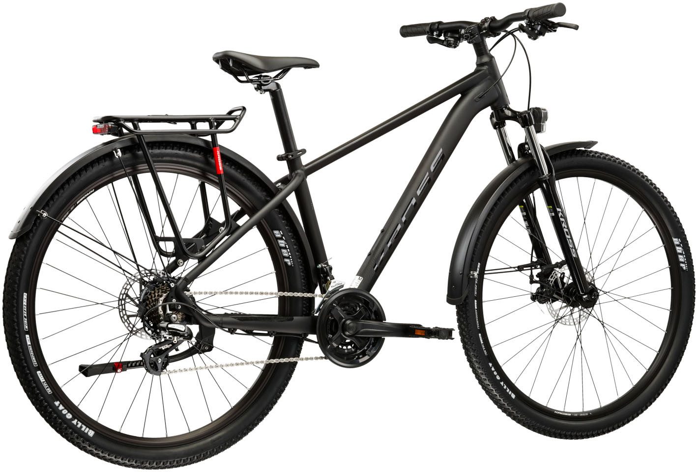 Kross Mountainbike Hardtail 27,5" Hexagon X200 schwarz 21 Gänge mit Beleuchtung 2026, 21 Gang Shimano ALTUS M310 Schaltwerk, Kettenschaltung, Rahmen aus Aluminium Performance