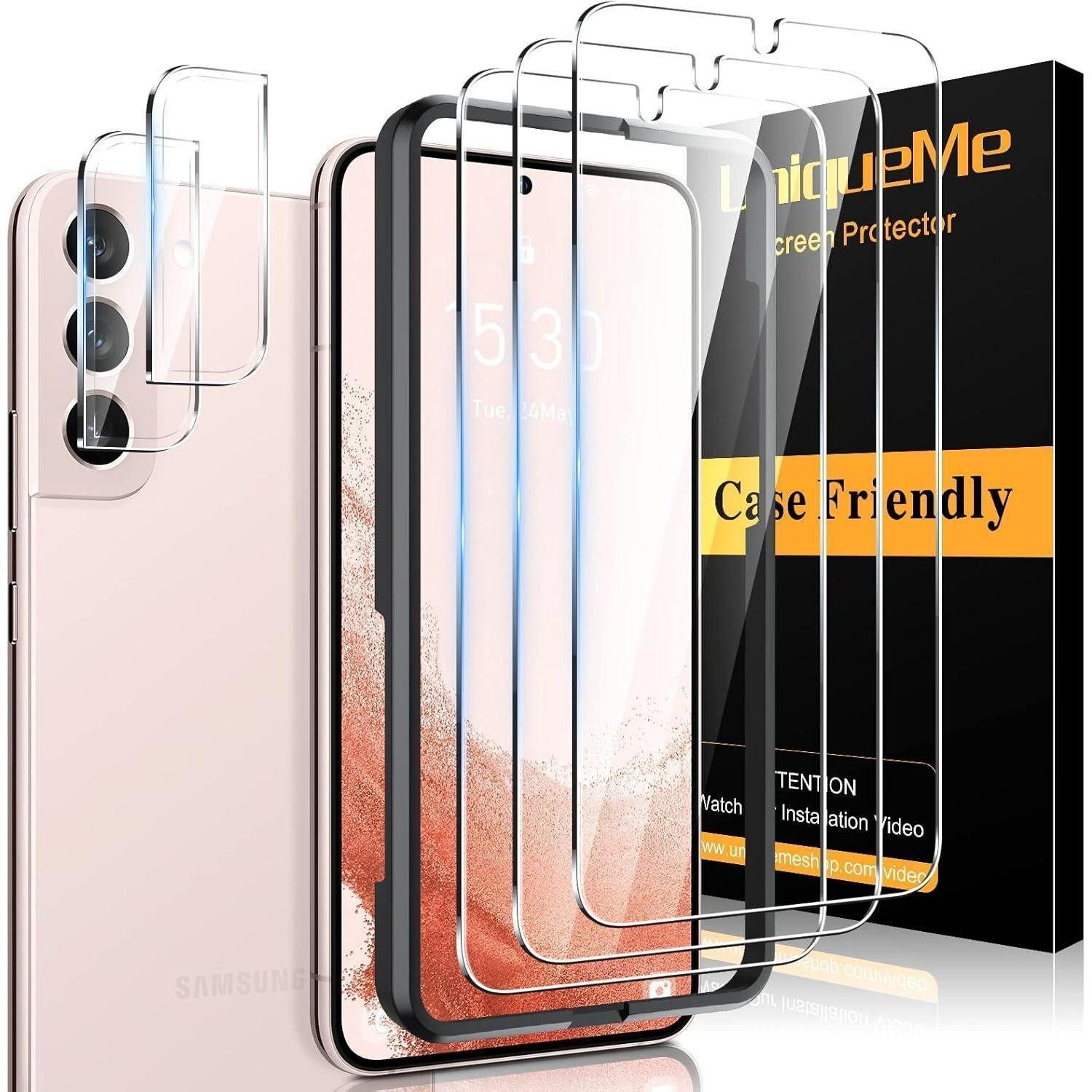 LuxusKollektion Displayschutzglas Schutzfolie Schutzglas S22 Plus Samsung Galaxy S22 Plus Transparent