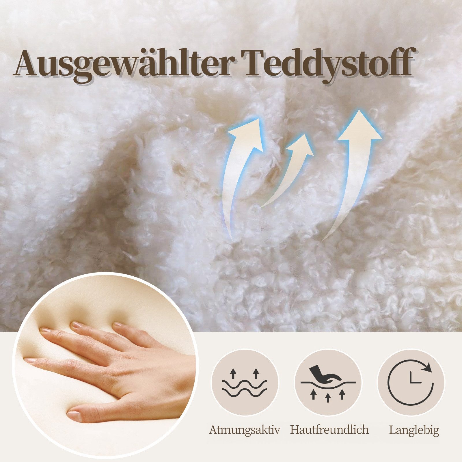 Intimate WM Heart Bürostuhl Ohne Armlehnen, Drehstuhl mit Rollen, Höhenverstellbar Schreibtischstuhl, Schminktisch Stuhl – Bild 5 von 5