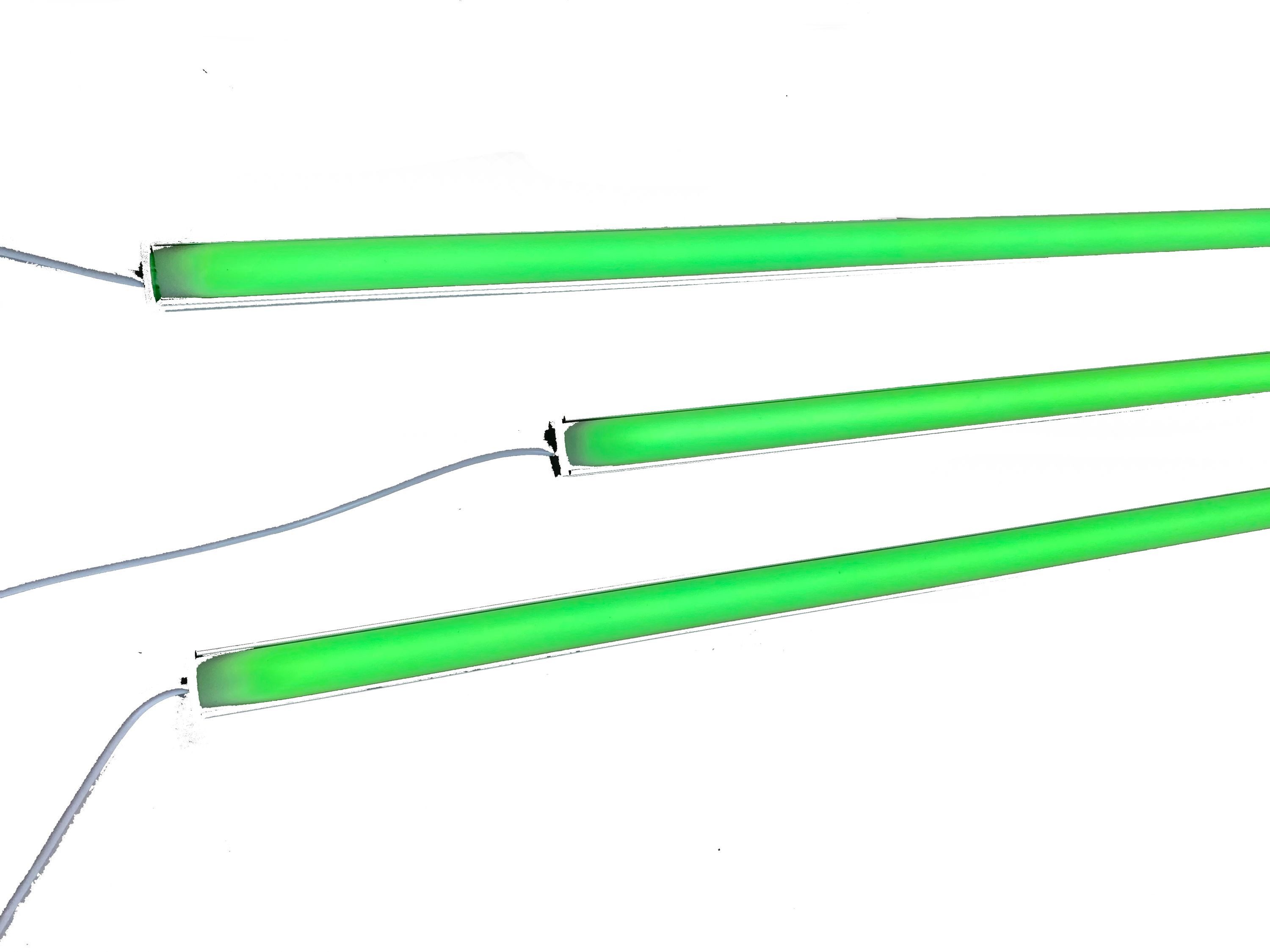 XENON LED Dekolicht 4688 LED RGB Leuchte Kunststoff-Weiß 3 x 100cm 4-Zonen Fernbedienung, Xenon / Mehrfarbig RGB