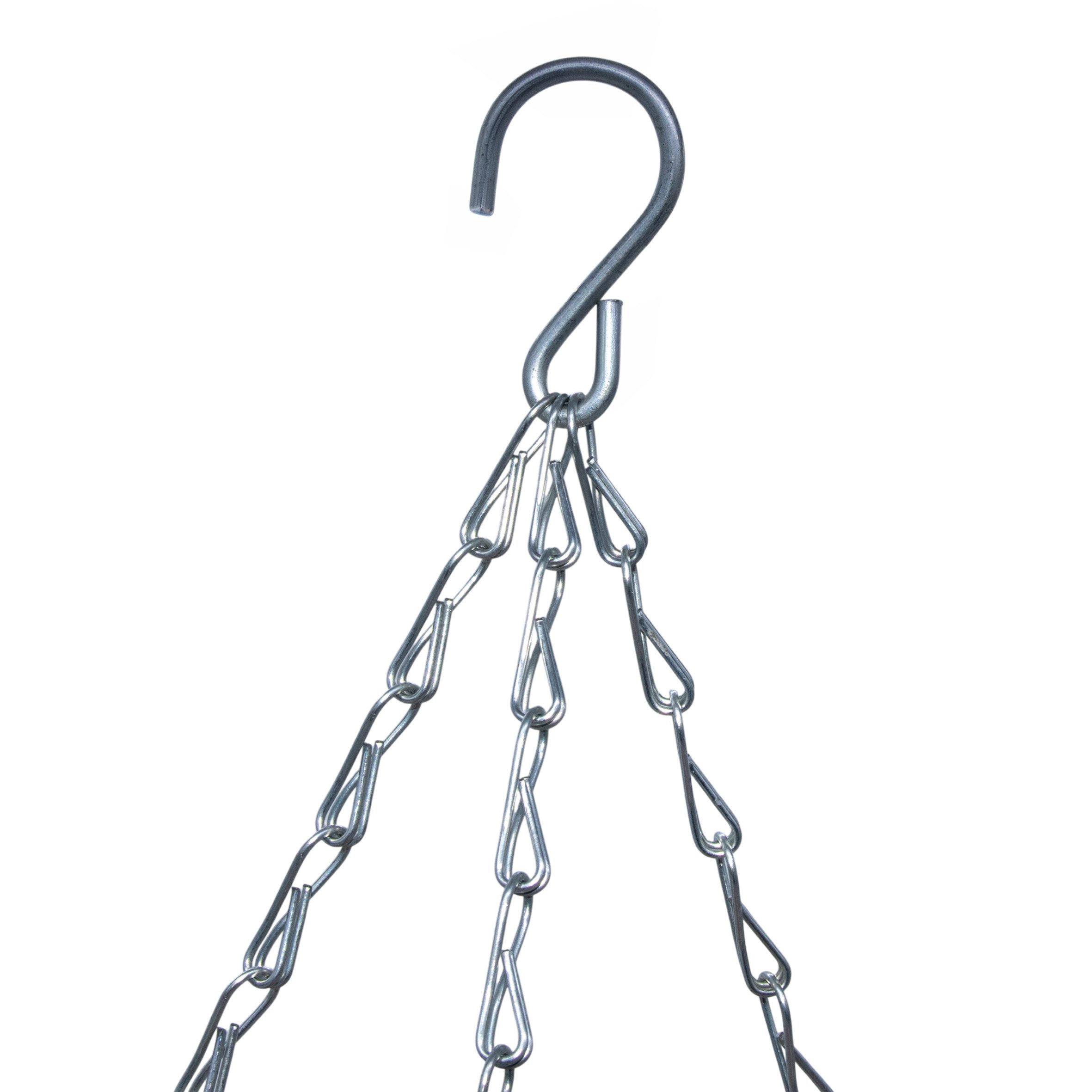 Spetebo Blumentopf Pflanzkorb zum hängen im aus Weide - Ø 35 cm (Stück, 1 St., Hängekorb zum Bepflanzen), Blumentopf Hängeampel mit Kette