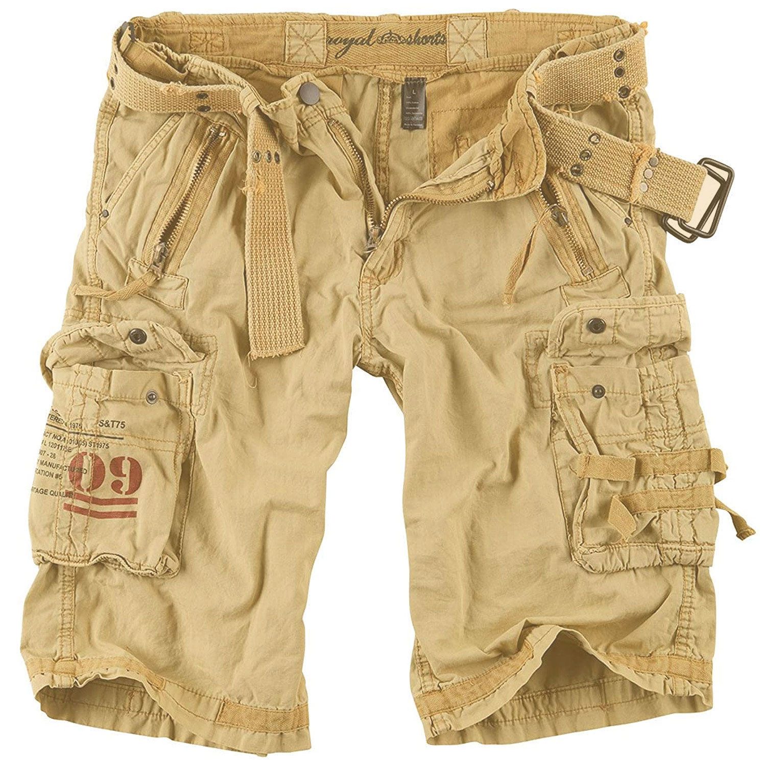Trooper Cargoshorts Royal Bermuda Baumwolle Sommer Shorts Kurze Hose Army knielang