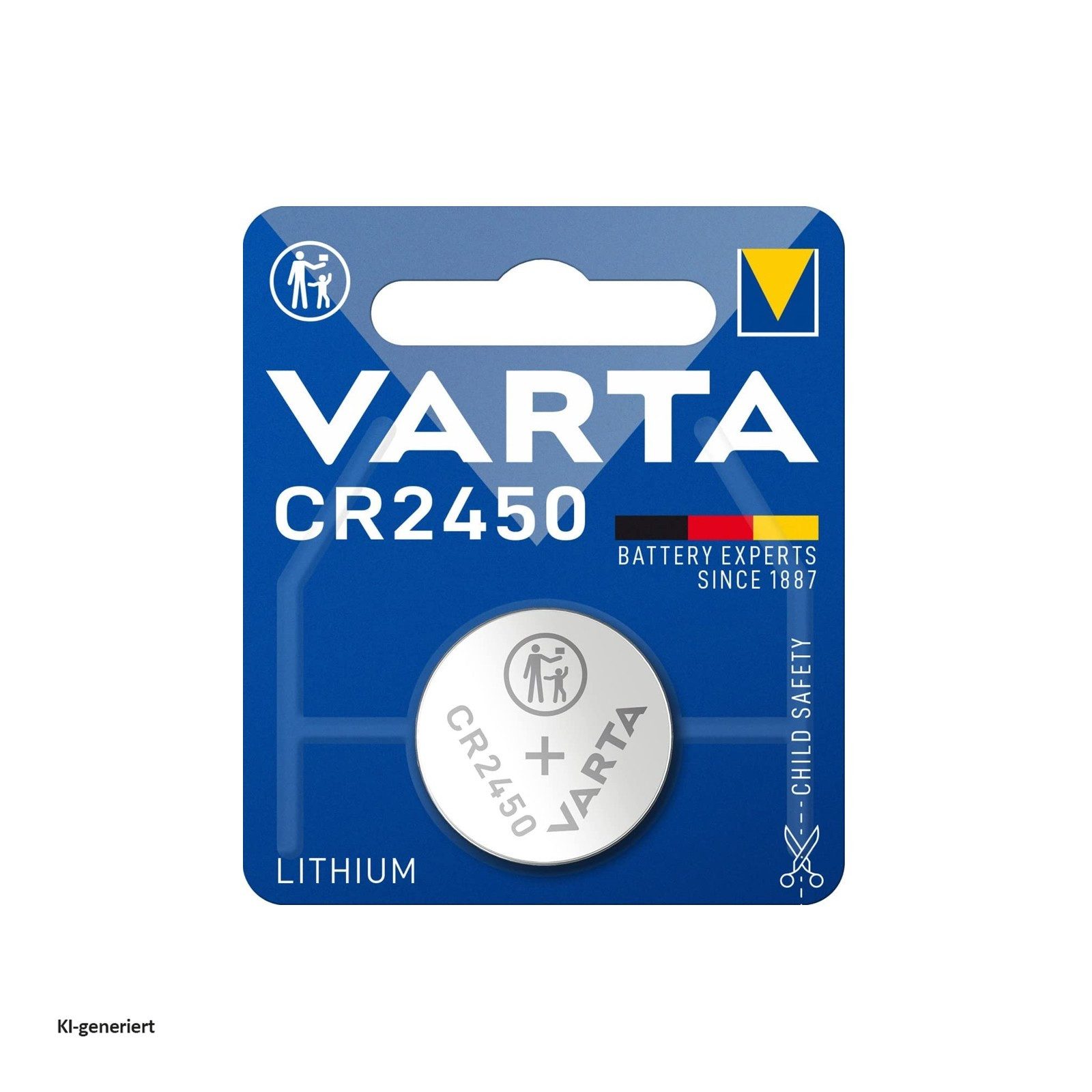 VARTA Knopfzelle CR2450 Knopfzelle, (3 V V, 1 St)