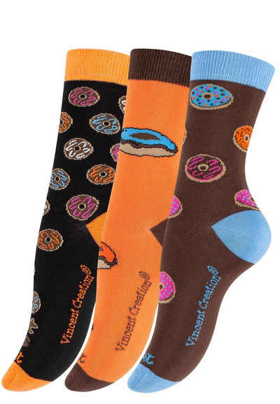 Vincent Creation® Socken (3-Paar) im Donut Design