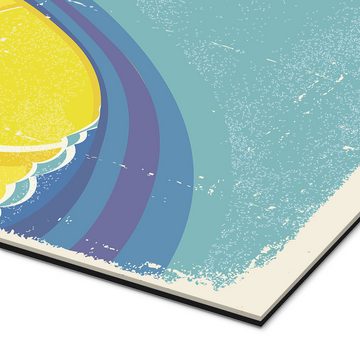Posterlounge XXL-Wandbild Editors Choice, Meereswellen in der Sonne, Badezimmer Vintage Illustration