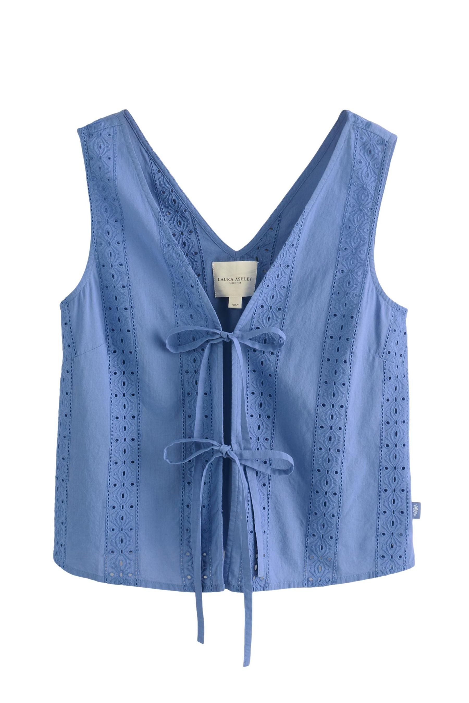 LAURA ASHLEY Blusentop Laura Ashley Strand-Trägertop mit Lochstickerei (1-tlg)