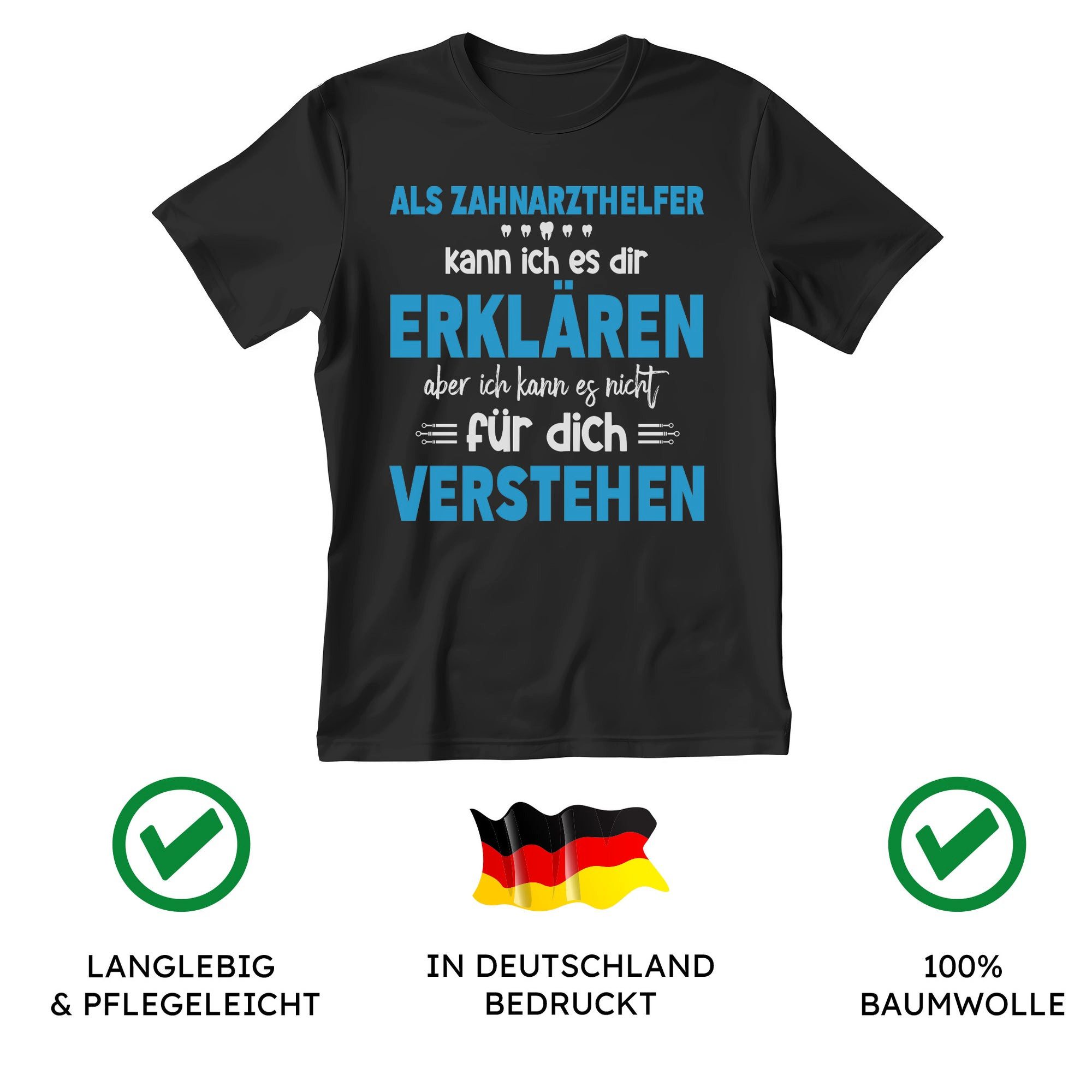 22Feels T-Shirt Zahnarzthelfer Geschenk Männer Spruch Beruf Abschluss IN DEUTSCHLAND BEDRUCKT