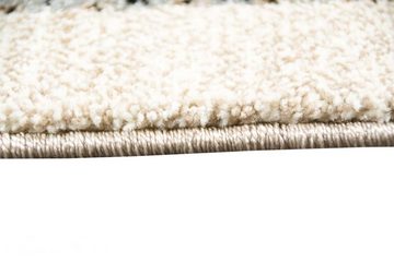 Teppich Designer Teppich Moderner Teppich Wohnzimmer Teppich mit Bordüre Design Multicolour in Braun Beige Creme Türkis, Teppich-Traum, rechteckig, Höhe: 13 mm